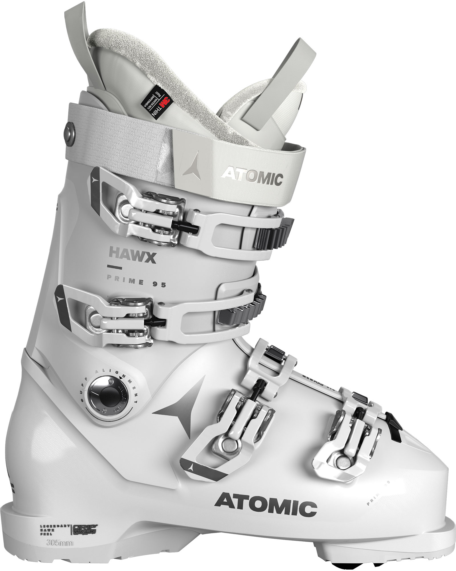 Atomic Hawx Prime 95 W GW Women’s Ski Boots 2023 - White/Silver MP 24.0