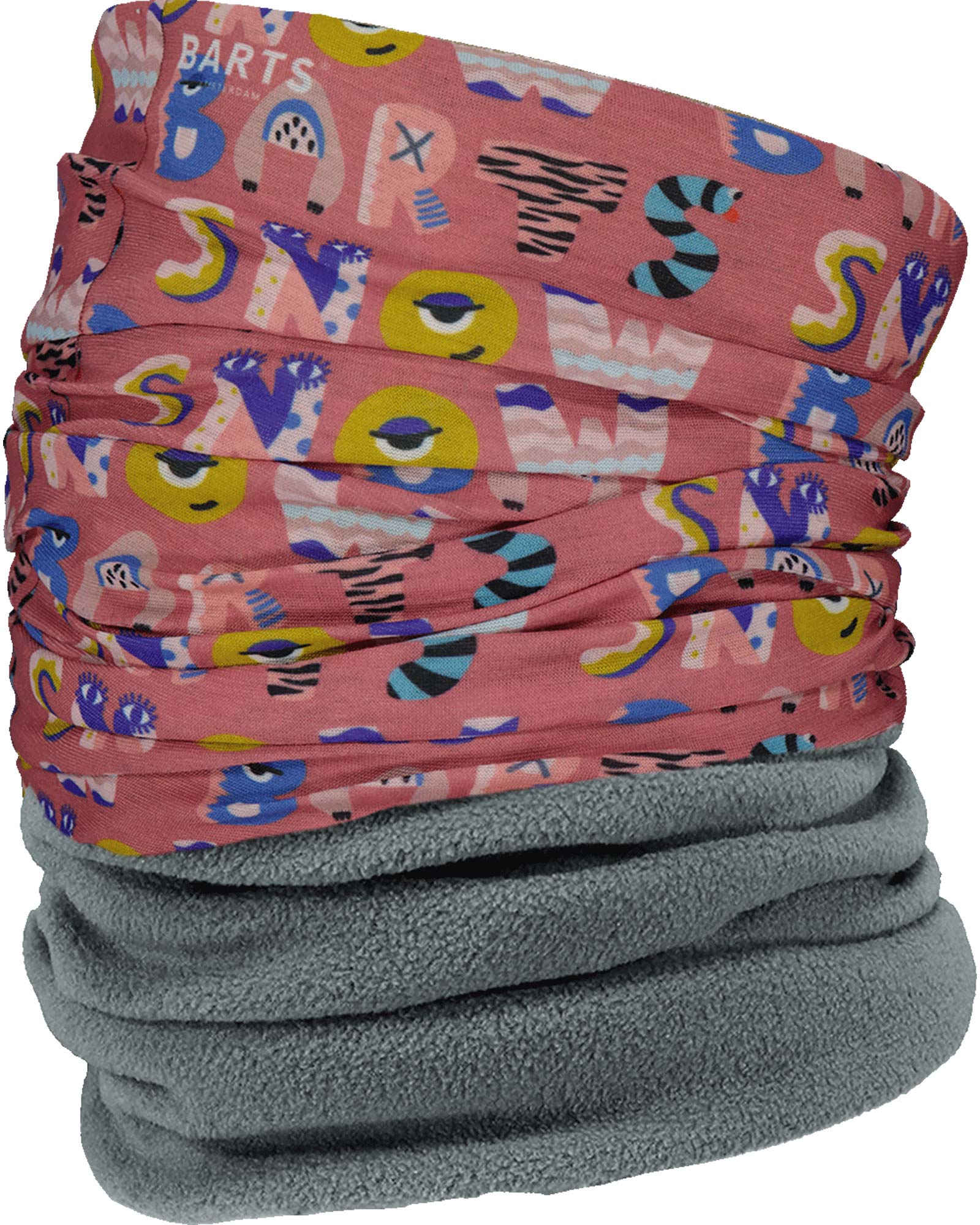 Barts Kids’ Snow Multicol Polar Neck Warmer - Pink Print