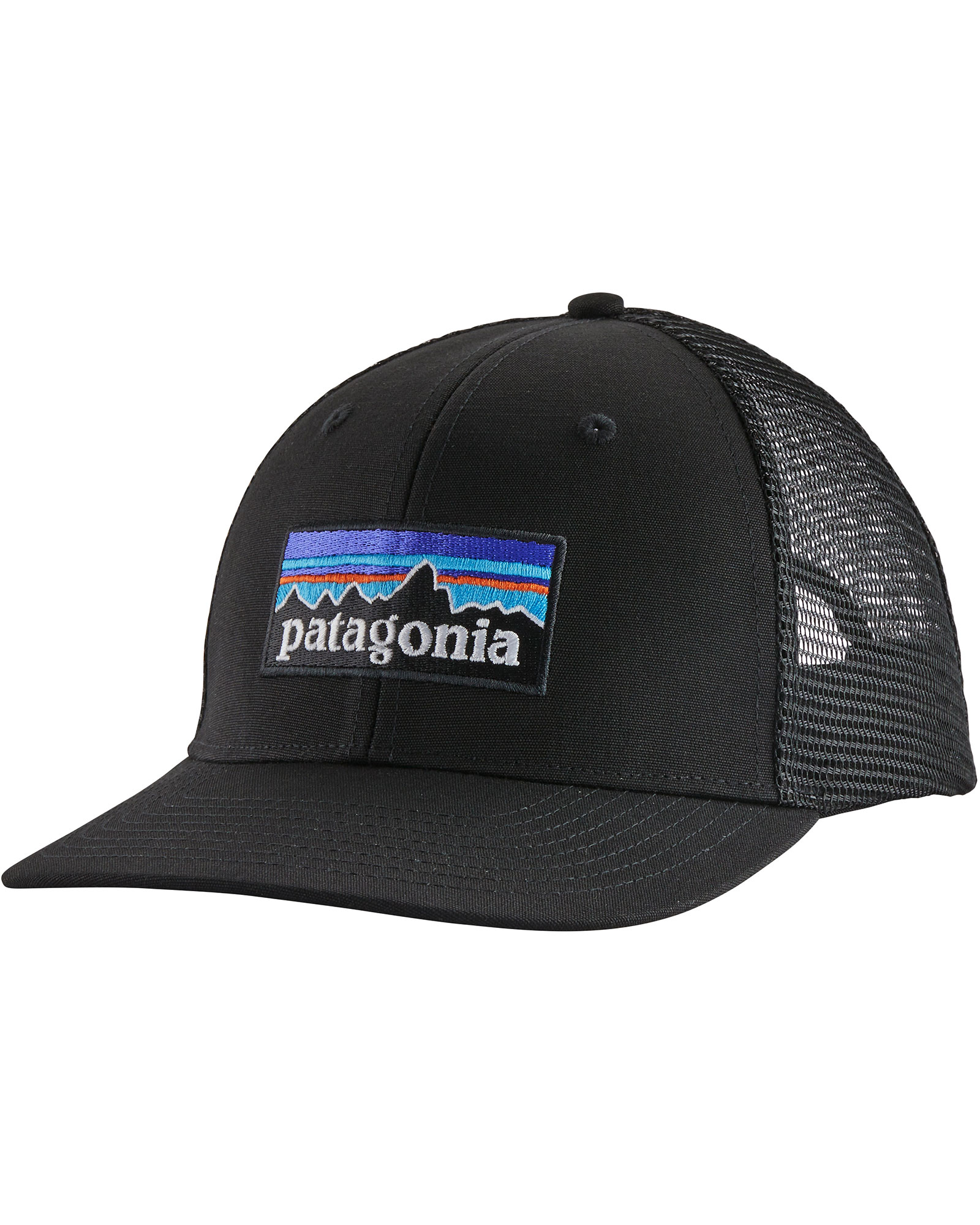 Patagonia P 6 Logo Trucker Hat - black
