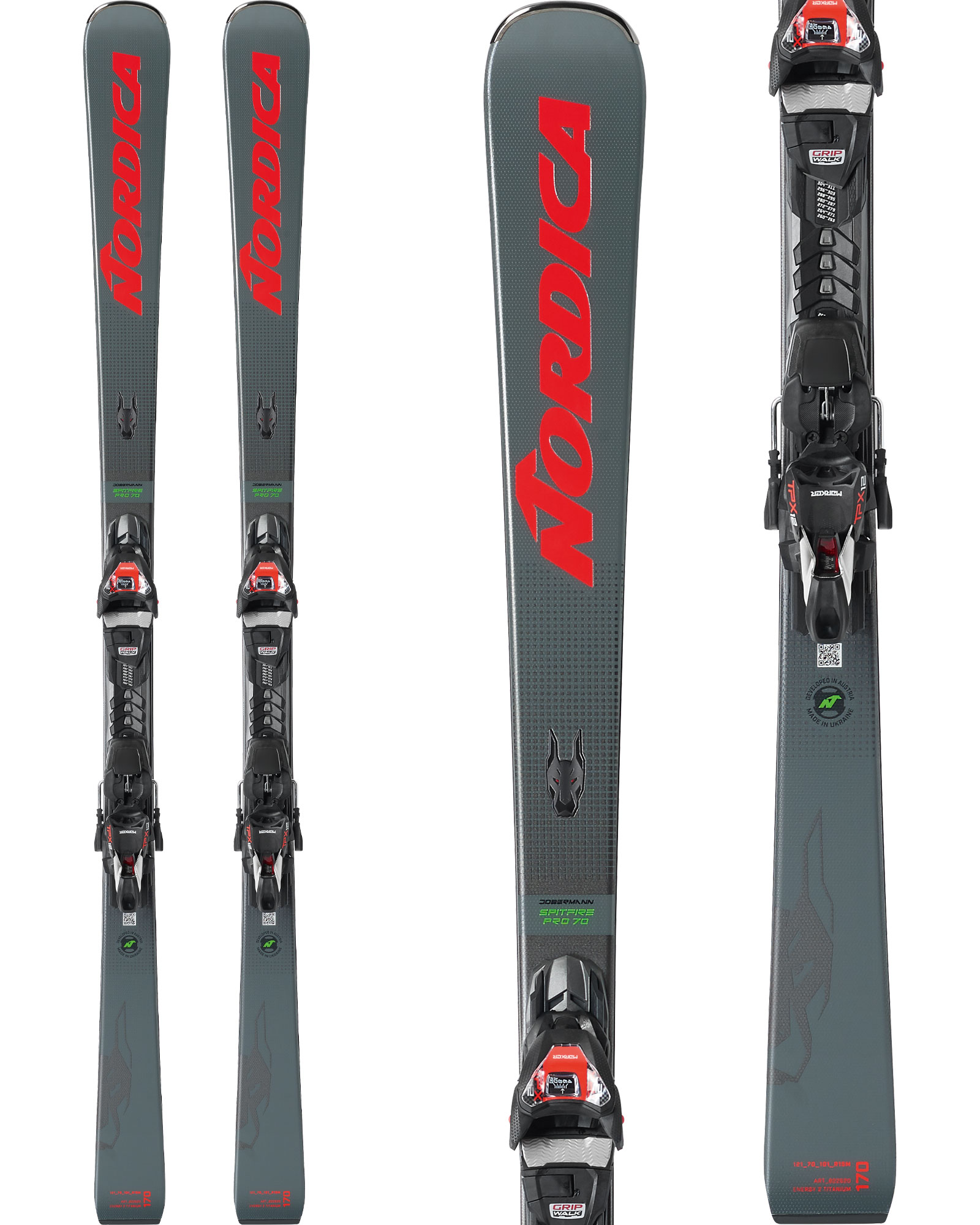 Product image of Nordica Dobermann Spitfire 70 Pro Skis + TPX 12 FDT Bindings 2023