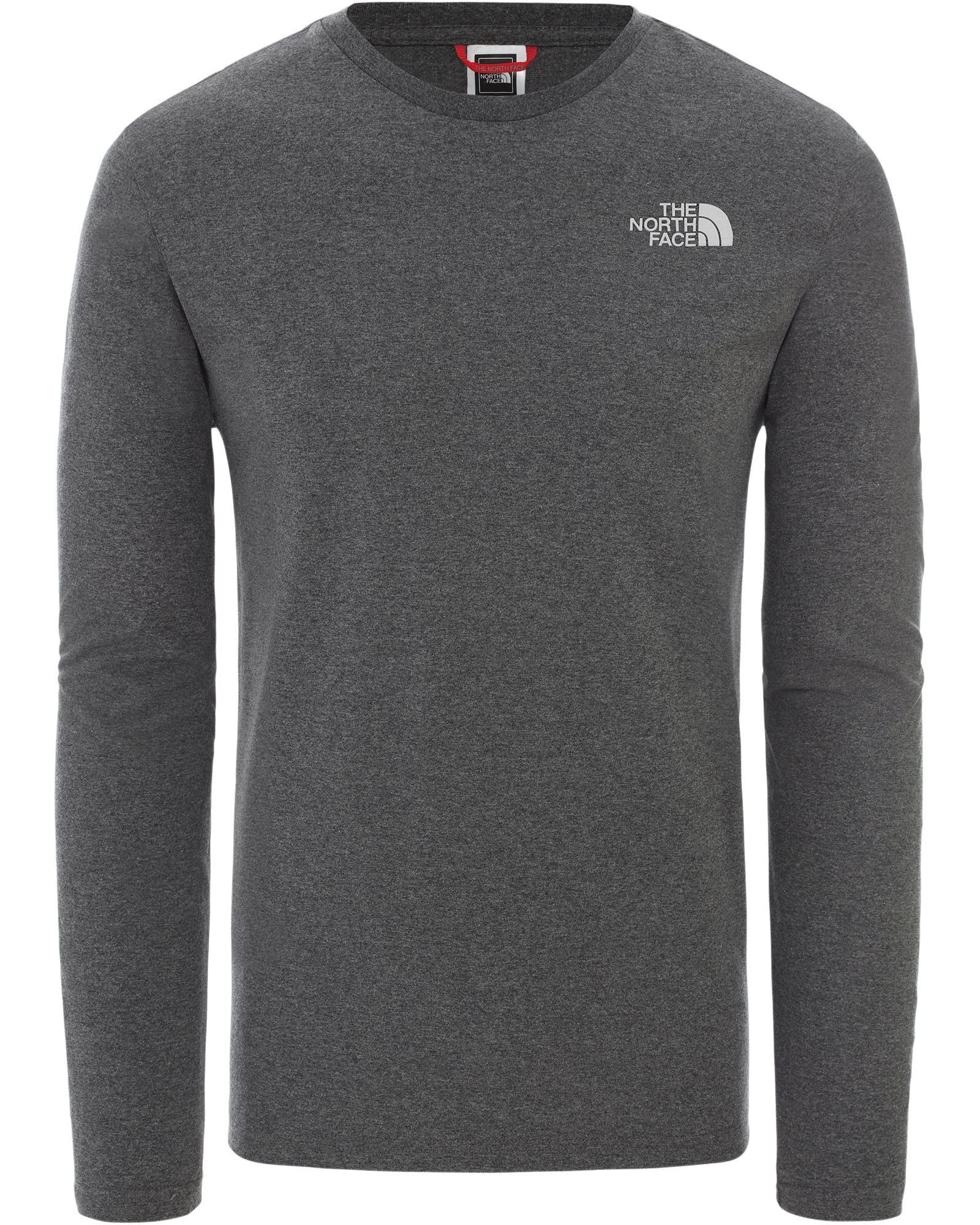 The North Face Easy Men’s Long Sleeve T Shirt - TNF Medium Grey Heather/White Logo S