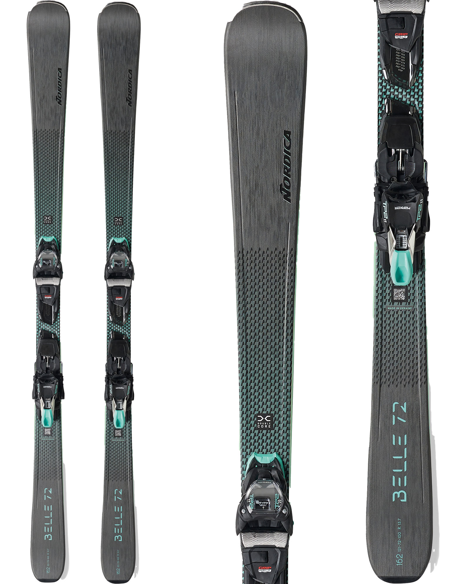 Nordica Belle DC 72 Women’s Skis + TP2 Light 11 FDT Bindings 2024 162cm