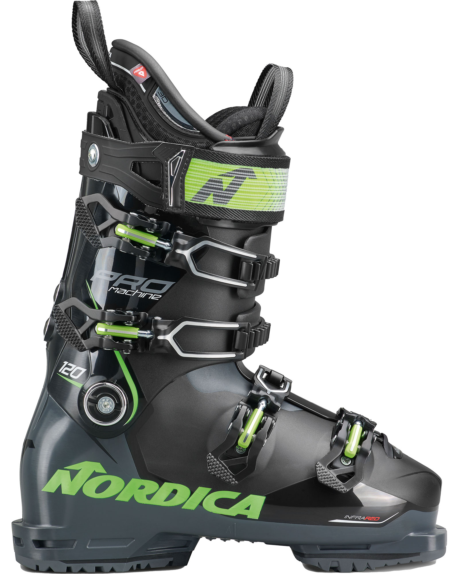 Nordica Promachine 120 GW Men’s Ski Boots 2024 - Black Anthracite Green MP 29.5