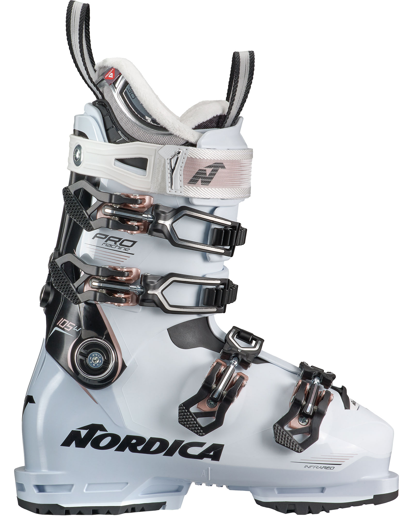 Nordica Promachine 105 GW Women’s Ski Boots 2024 - White Black Pink MP 26.5