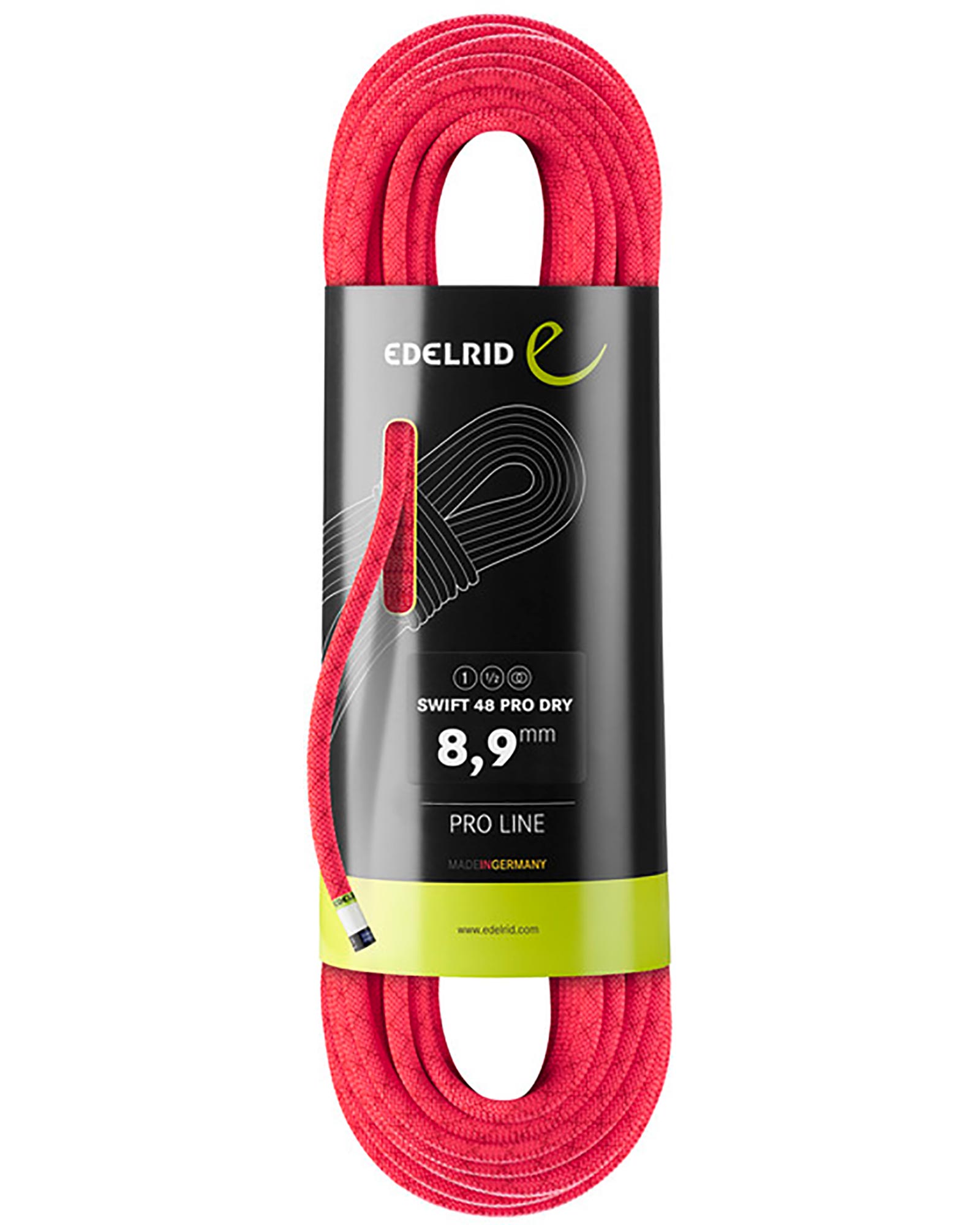 Edelrid Swift 48 Pro Dry 8.9mm x 70m Rope - Pink 70m