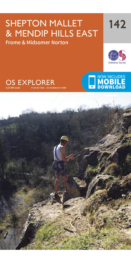 Ordnance Survey Shepton Mallet & Mendip Hills East   OS Explorer 142 Map