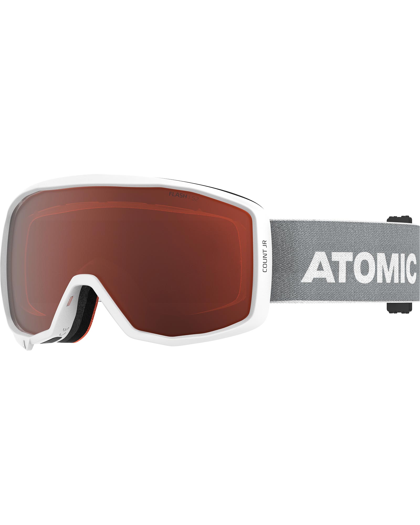 Atomic Count JR Cylindrical White/Light Grey / Orange Youth Goggles