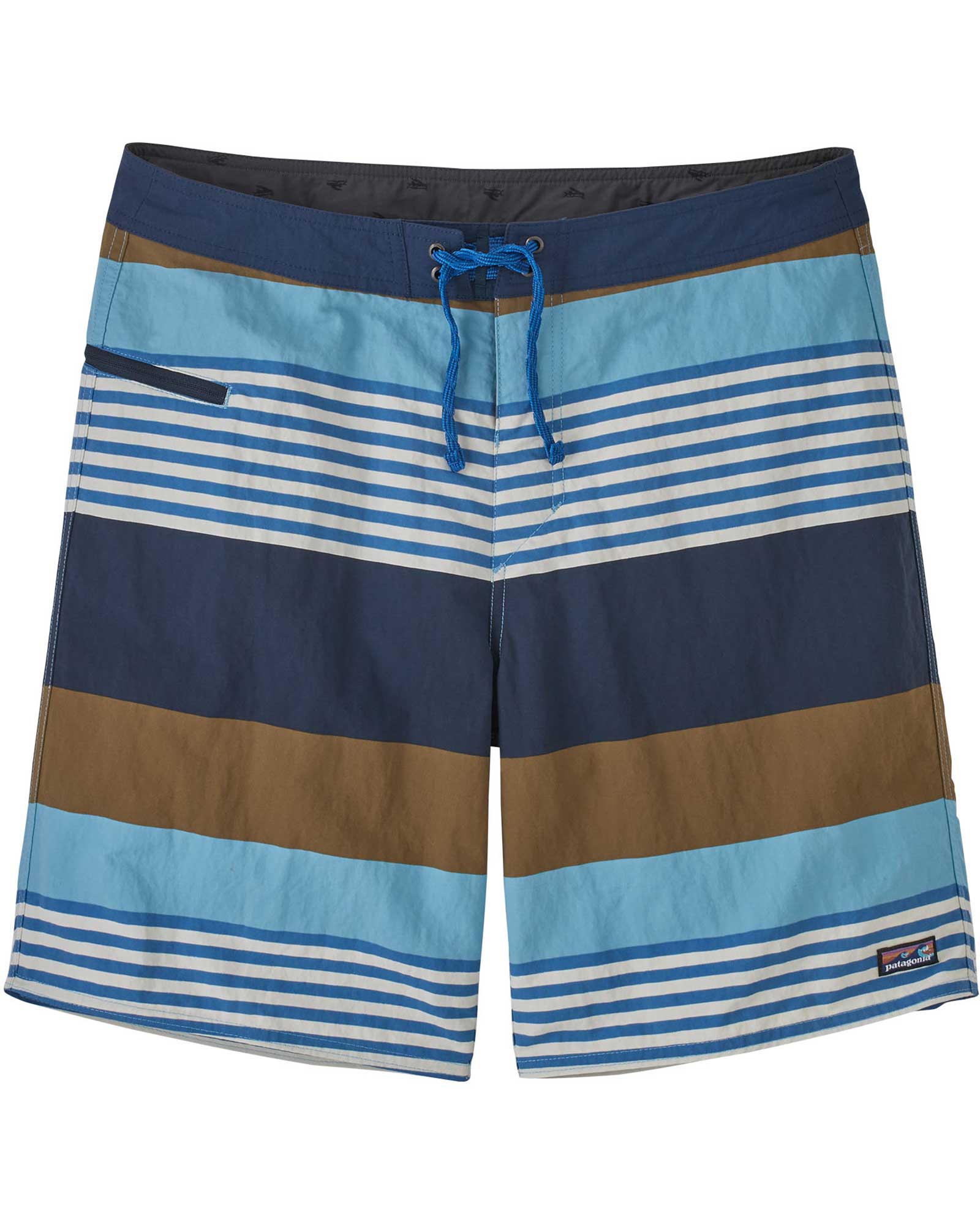 Patagonia Wavefarer Men’s 19" Board Shorts - Lago Blue/Fitz Stripe 34"