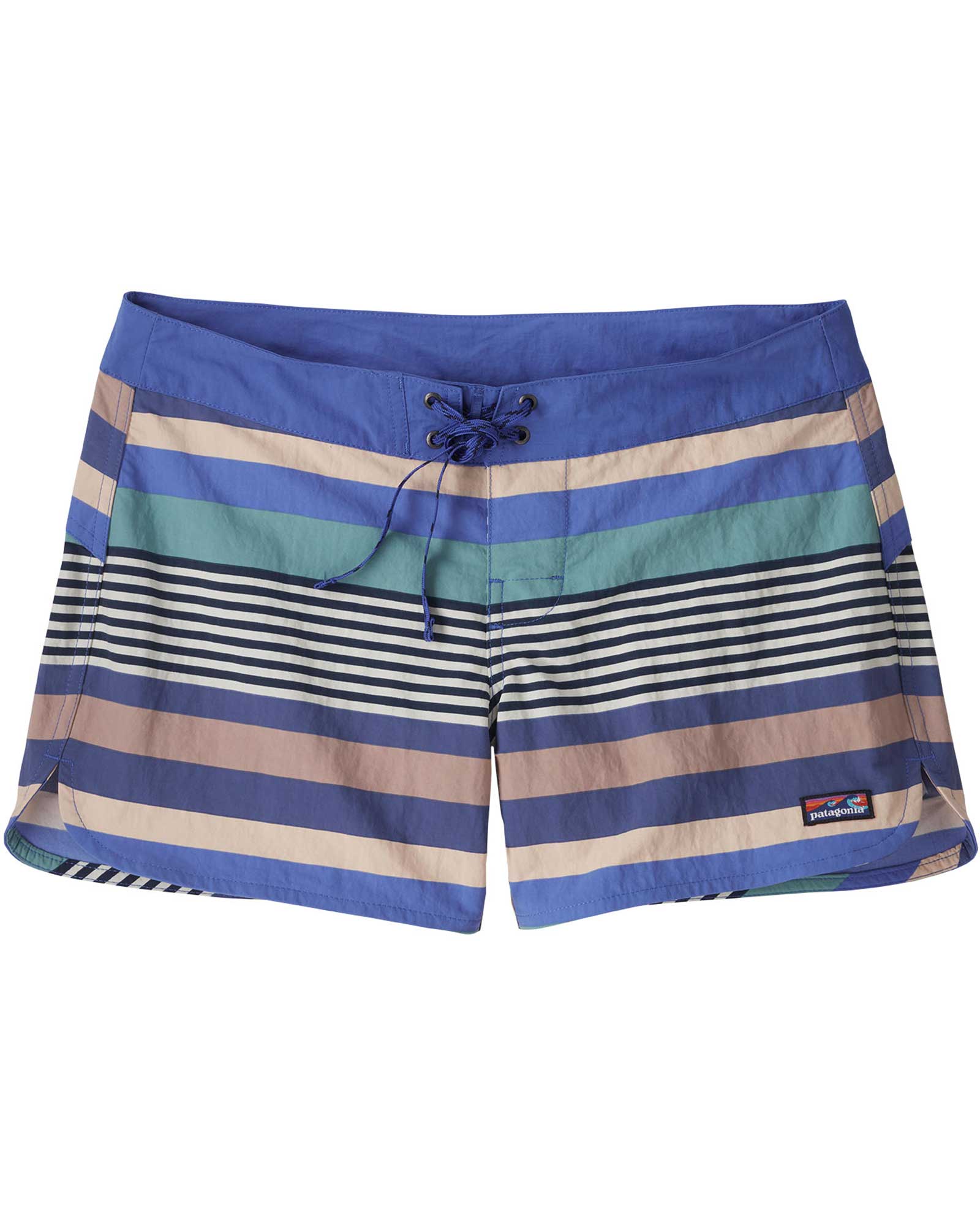 Patagonia Wavefarer Women’s 5" Board Shorts - Float Blue/Fitz Stripe 16