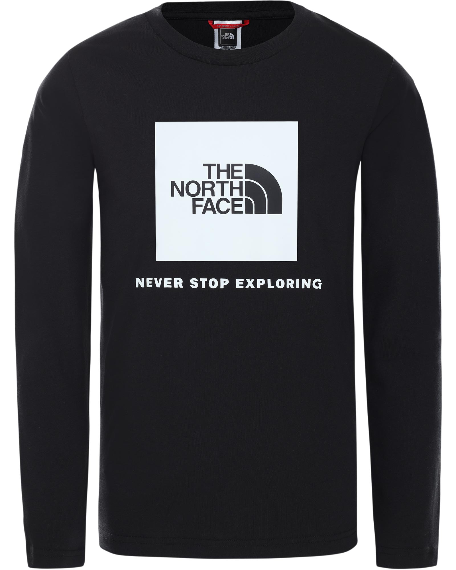 The North Face Box Kids’ Long Sleeve T Shirt - TNF Black/Glow S