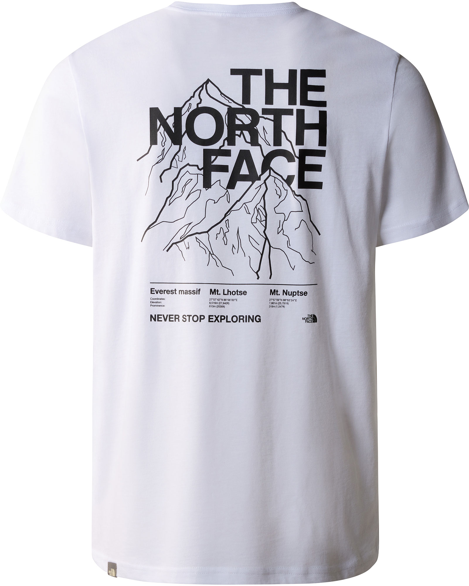 The North Face Men’s Mountain Outline T Shirt - TNF White-TNF Black M