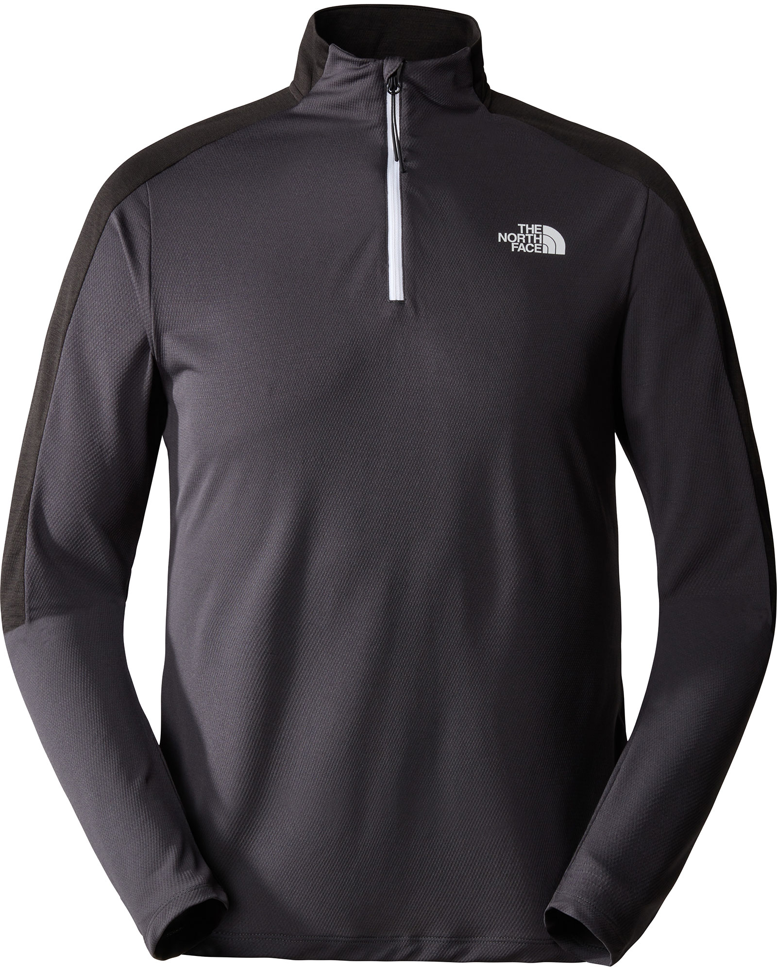 The North Face Men’s MA 1/4 Zip Long Sleeved T Shirt - Asphalt Grey-TNF Black L