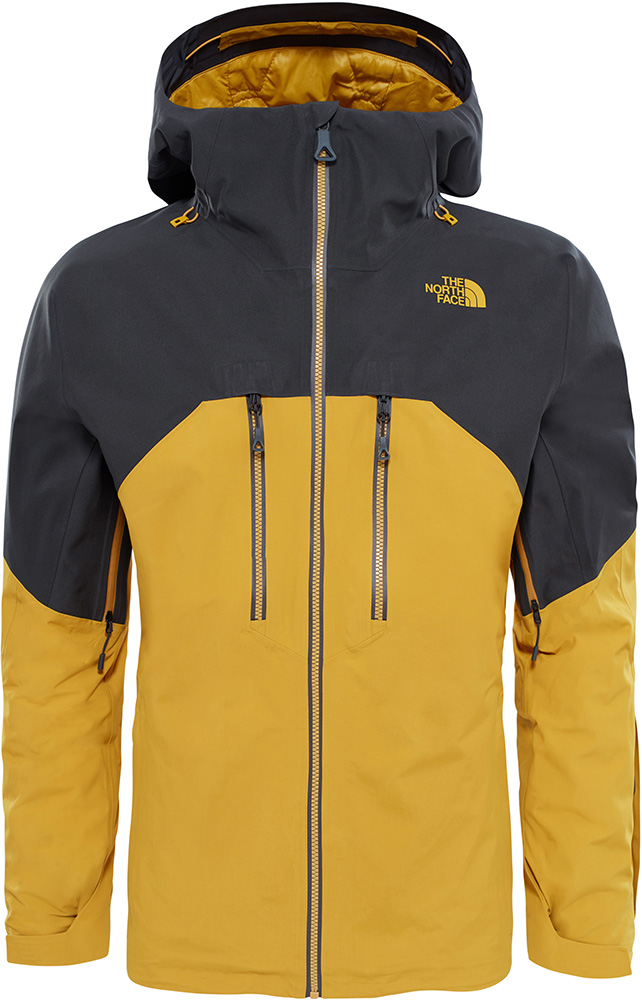 north face yellow ski jacket