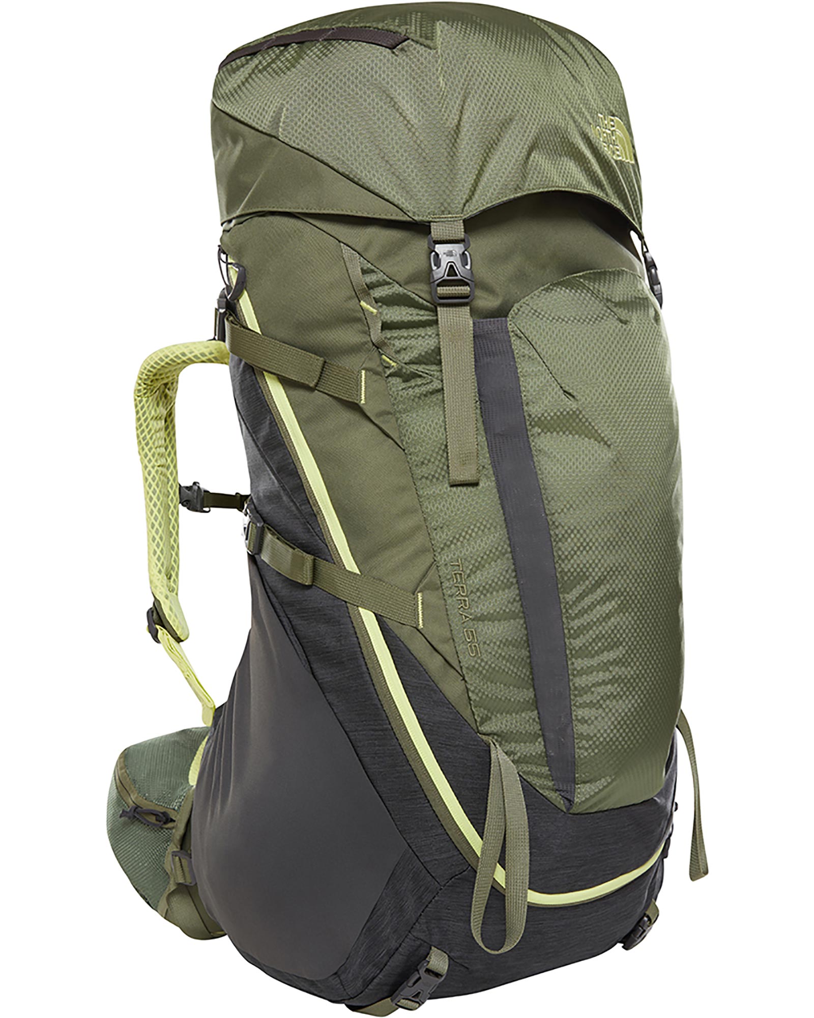 The North Face Terra 55 Women’s Backpack - TNF Dark Grey Heather/Four Leaf Clover XS/S