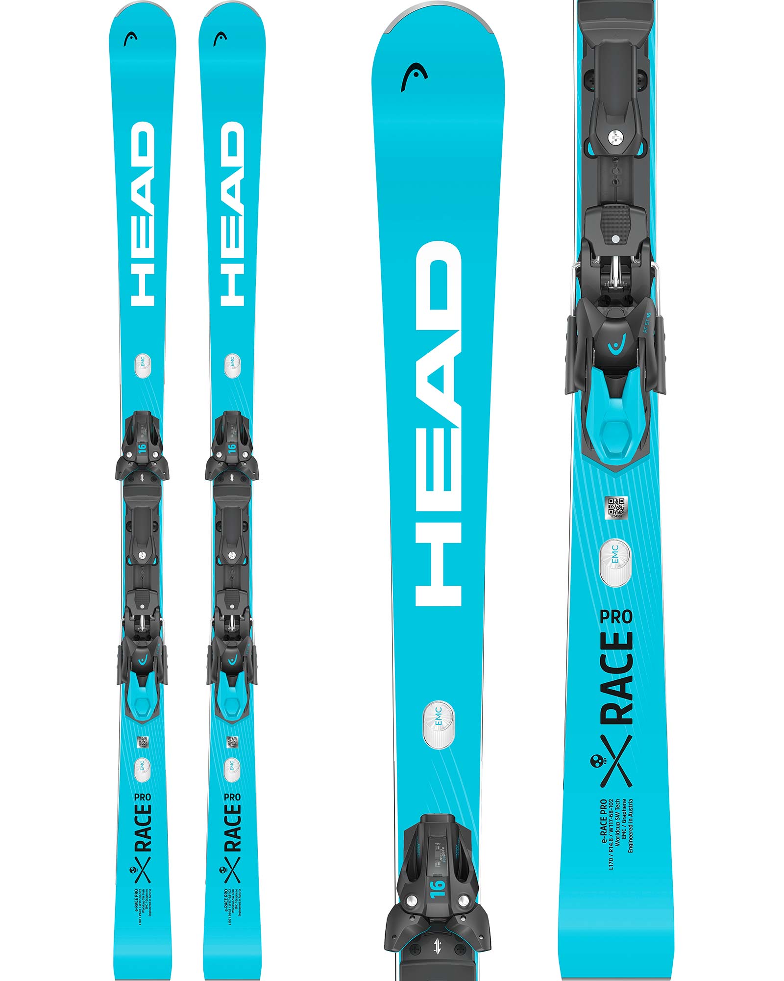 Head Worldcup Rebels eRace Pro Skis + Freeflex ST 16 Bindings Ellis