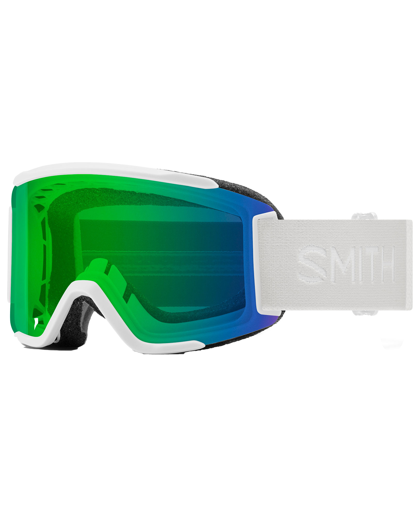 Smith Squad S White Vapor / ChromaPop Everyday Green Mirror + Clear - White Vapor