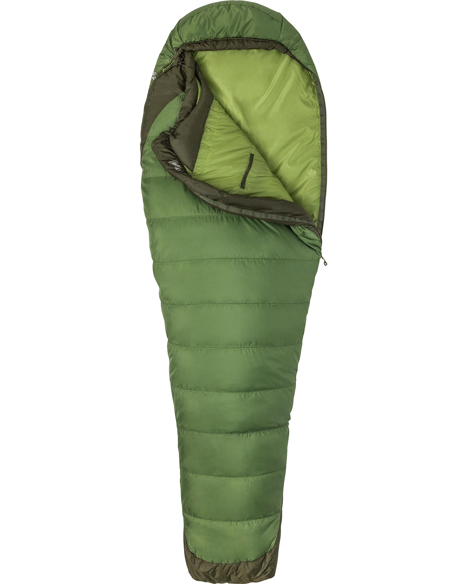 Marmot Trestles Elite Eco 30 Long Sleeping Bag - Vine Green/Forest Night Left Zip