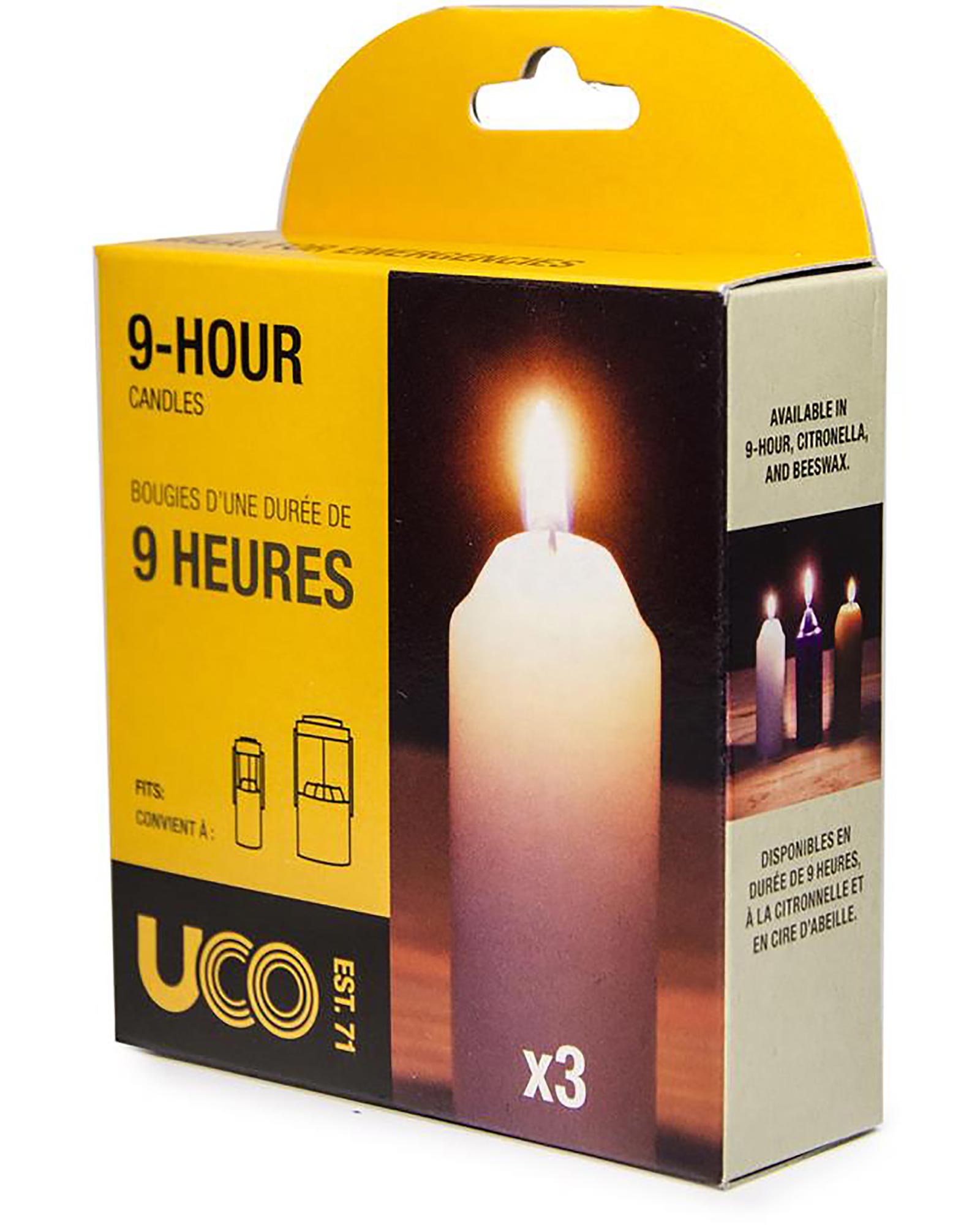 UCO 9 hour Candles 3pk