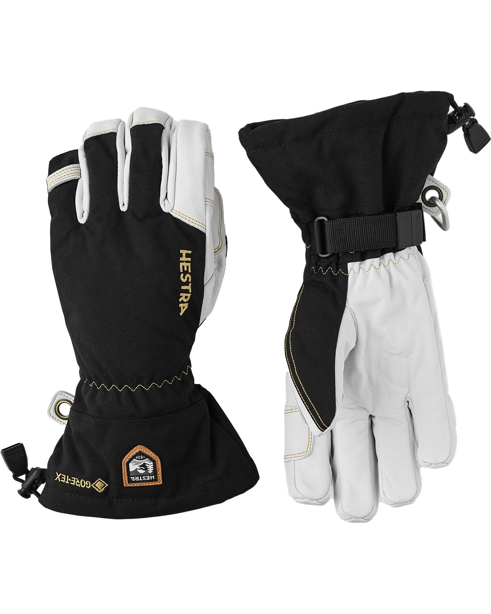 Hestra Army Leather GORE TEX Men’s Gloves - Black/white Size 8