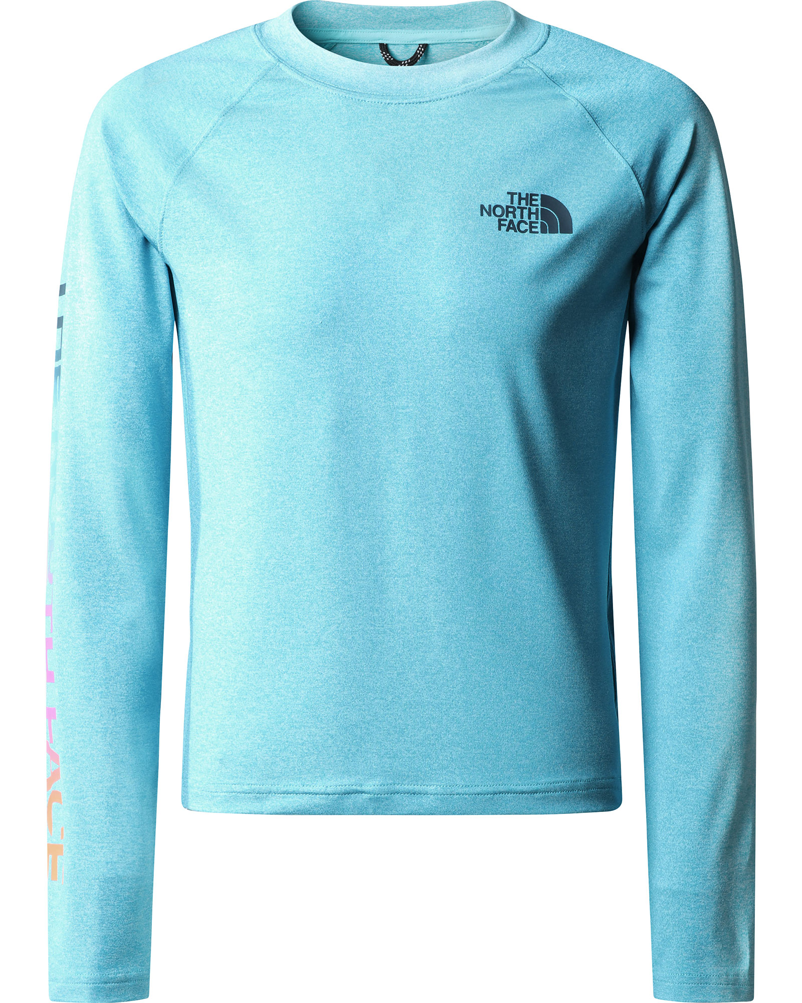 The North Face Girl’s Amphibious Long Sleeved Sun T Shirt - Scuba Blue M