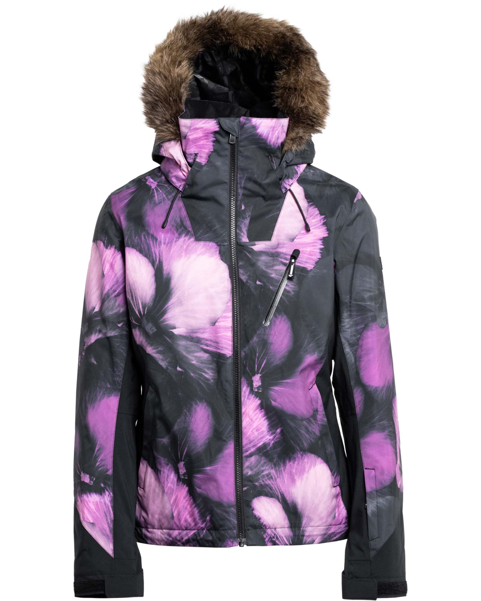 Roxy Jet Ski Premium Women’s Jacket - True Black Pansy Print L