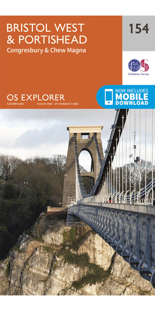 Ordnance Survey Bristol West & Portishead   OS Explorer 154 Map