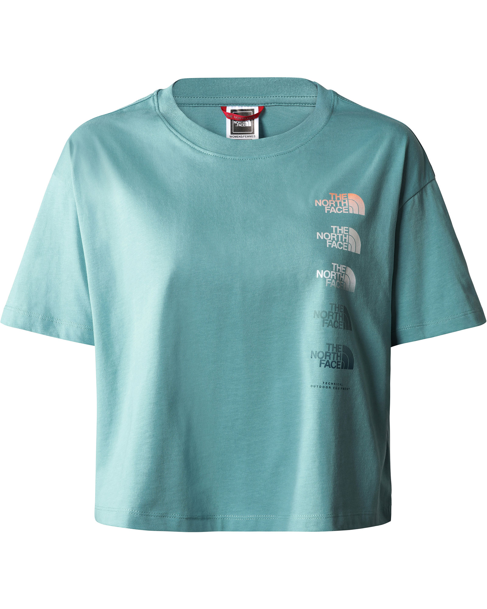The North Face Women’s D2 Graphic Crop T Shirt - Reef Waters XL