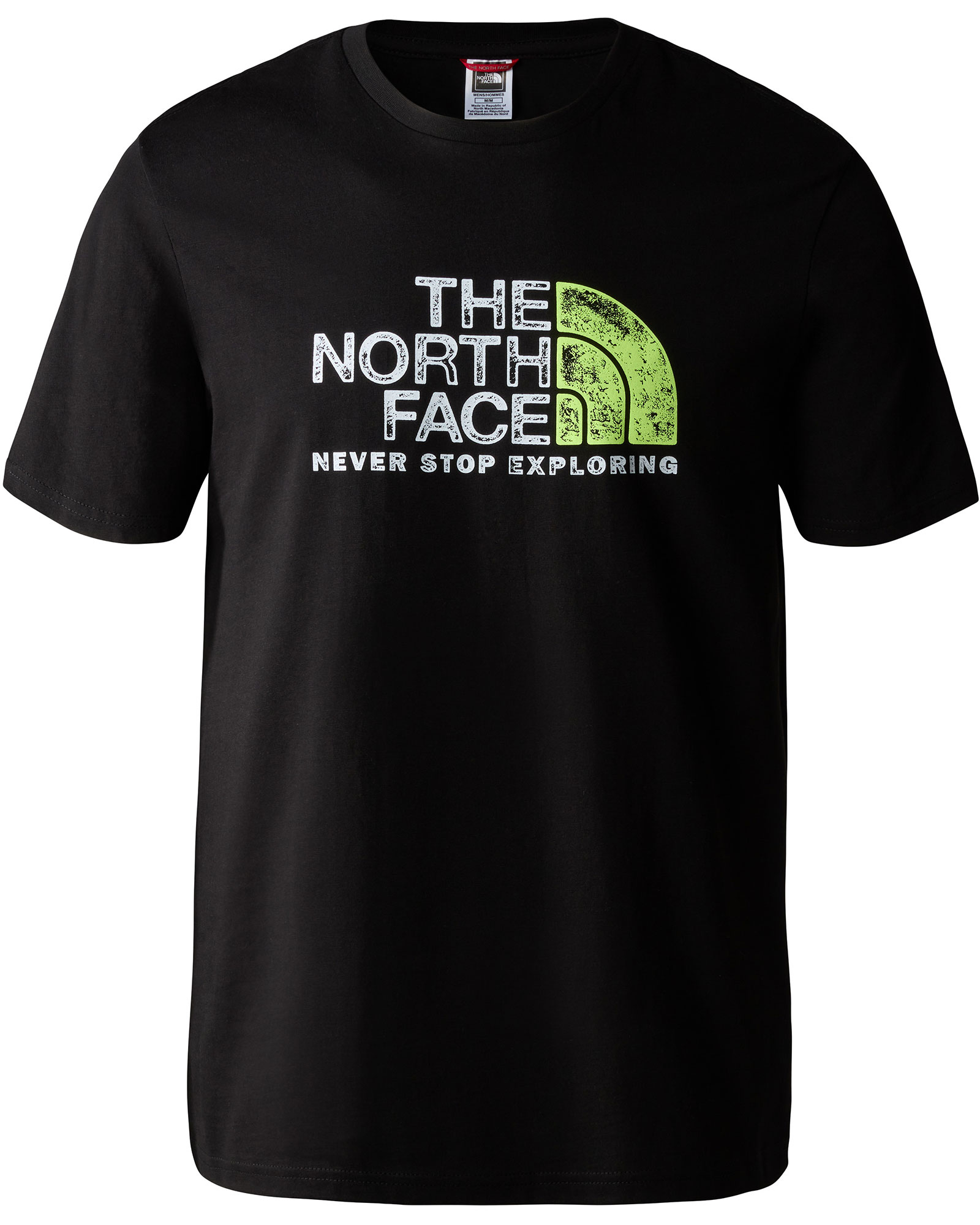 The North Face Rust Men’s T Shirt - TNF Black/LED Yellow XS