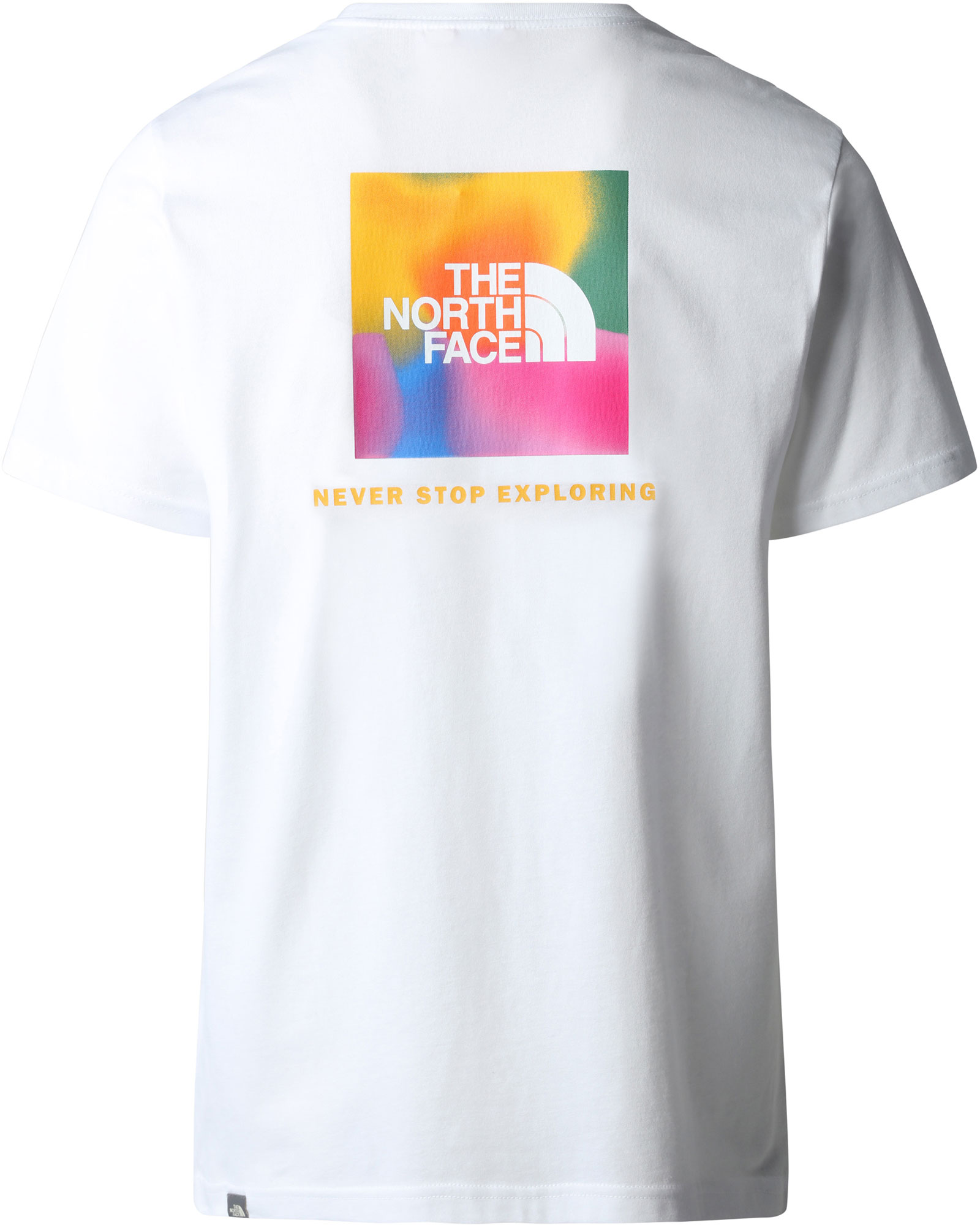 The North Face Red Box Men’s T Shirt - TNF White/Super Sonic Print XS