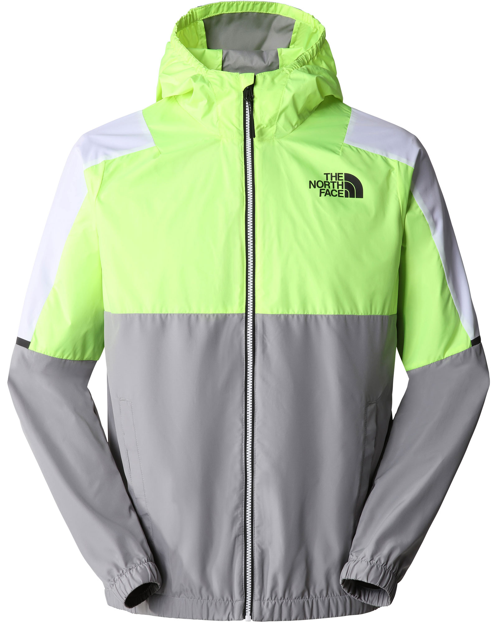 The North Face Men’s MA Wind Full Zip Jacket - Meld Grey/LED Yellow XS