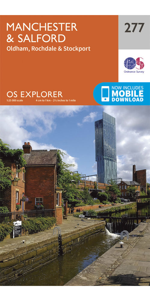 Ordnance Survey Manchester & Salford   OS Explorer 277 Map