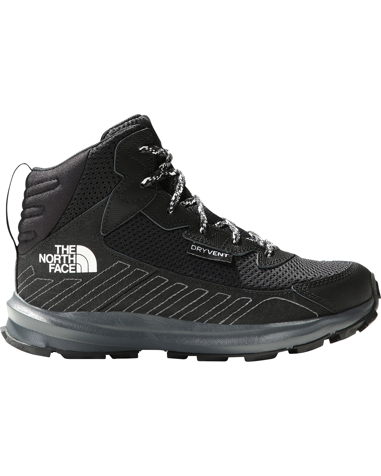 The North Face Youth Fastpack Hiker Mid Kids’ Waterproof Boots - TNF Black/TNF Black UK 13 INF