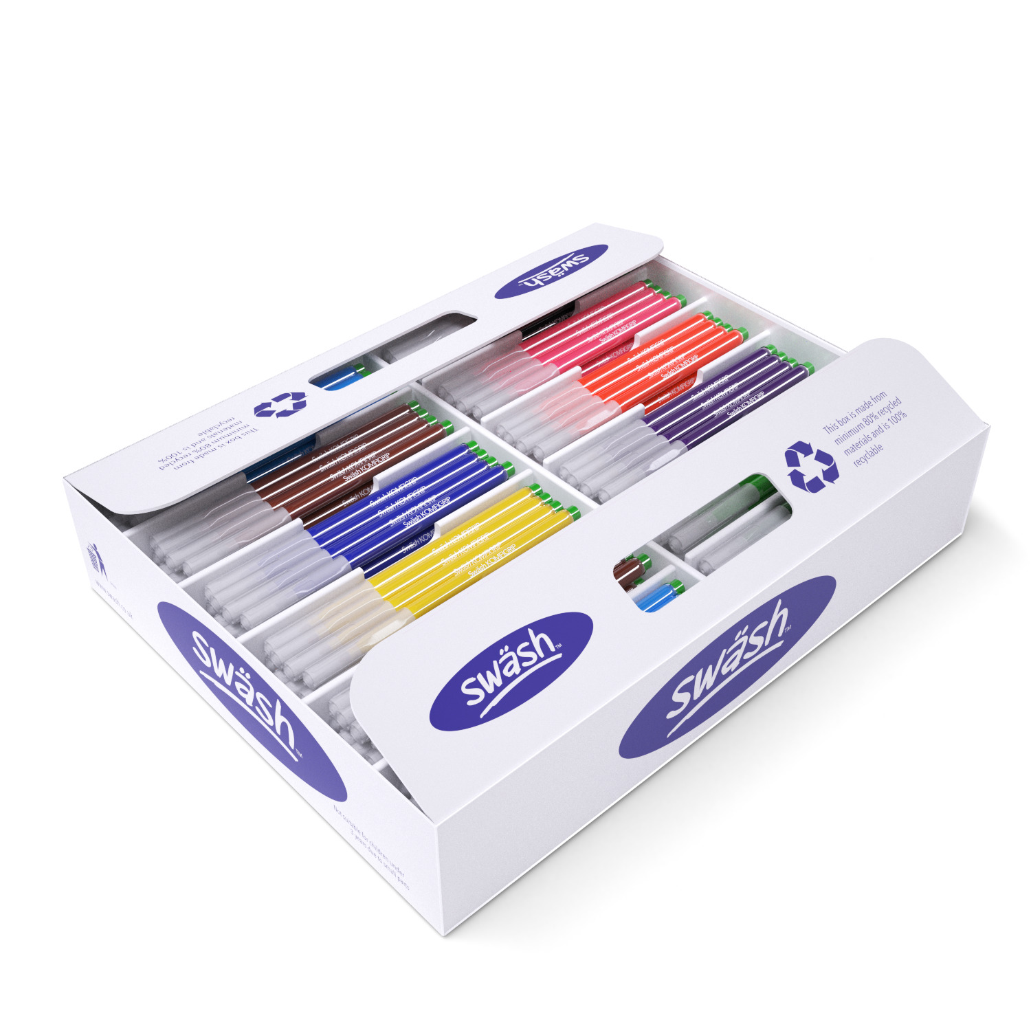 Swash+KOMFIGRIP+Colouring+Pen+Fine+Tip+Assorted+%28Pack+of+300%29+TC300F