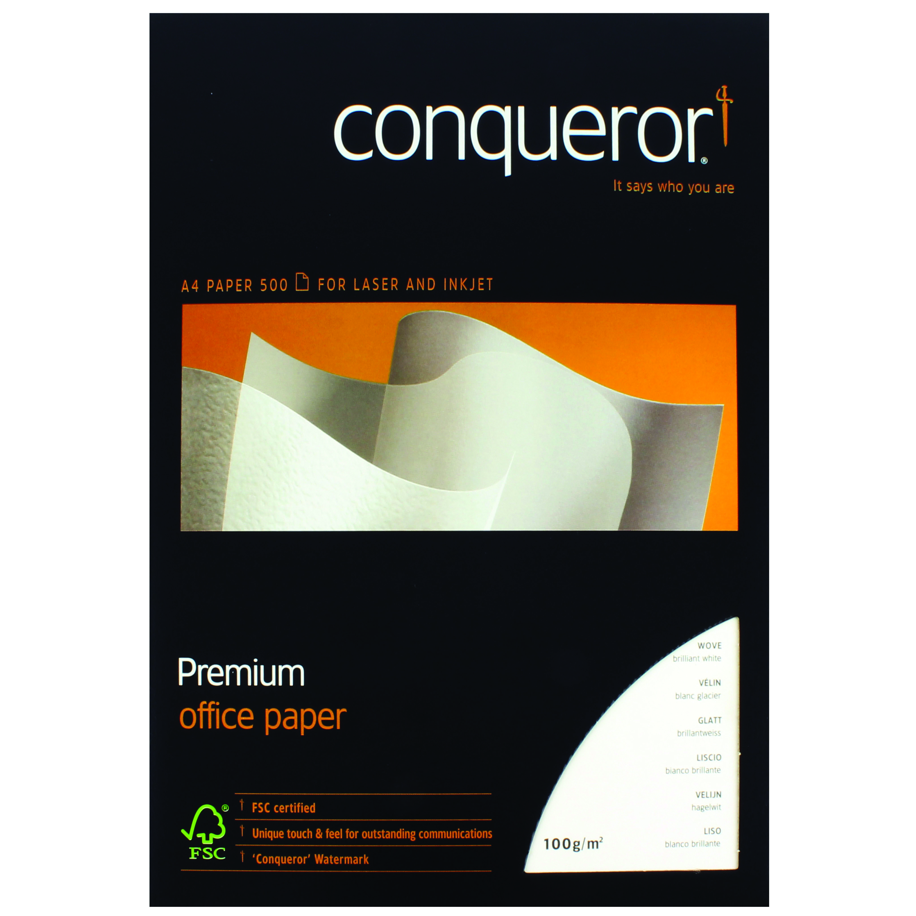 Conqueror+Wove+White+A4+Paper+100gsm+%28500+Pack%29+CQW0324BWNW