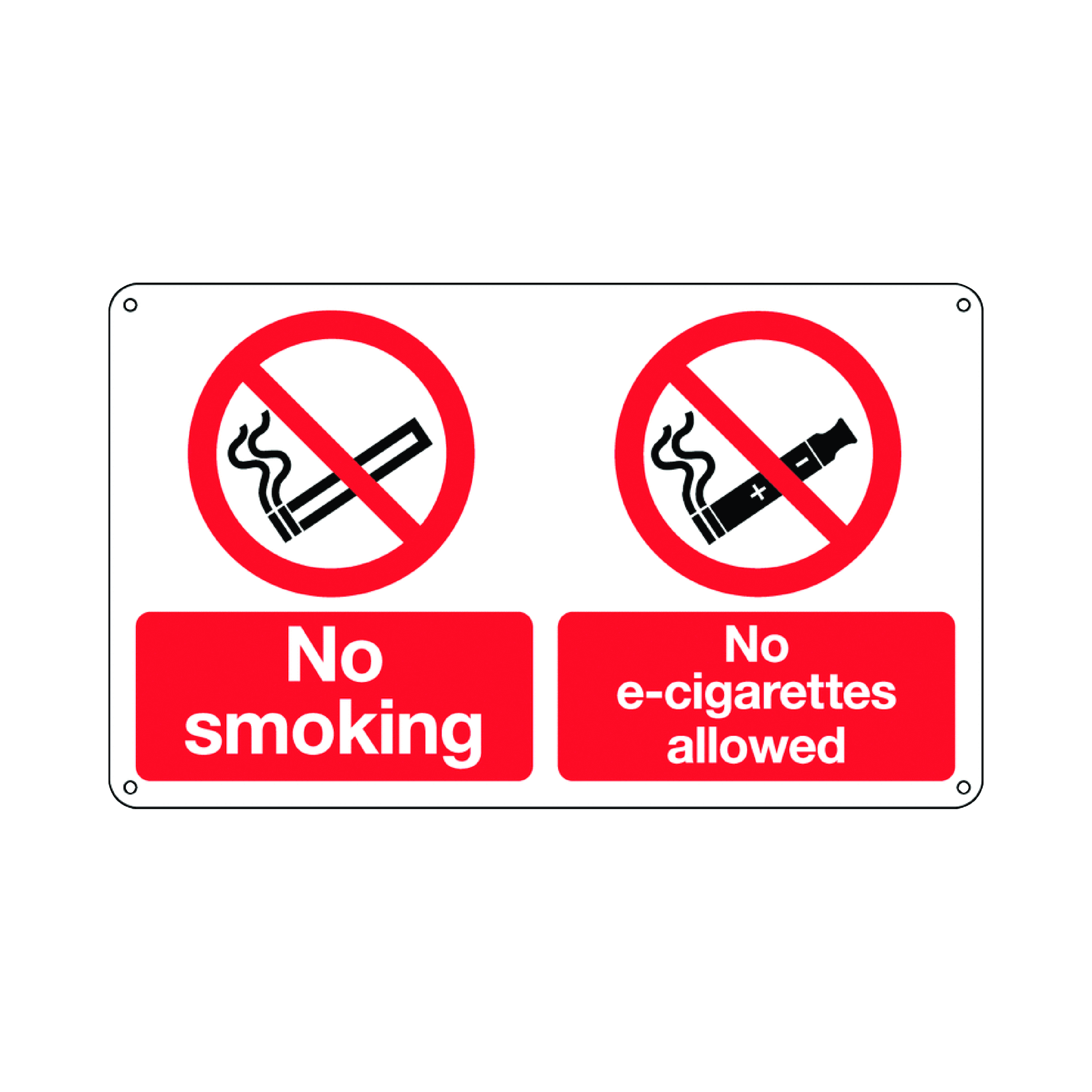 Signs+and+Labels+No+Smoking+and+No+E-Cigarettes+Sign+Self+Adhesive+150x300mm+EL005KSAV