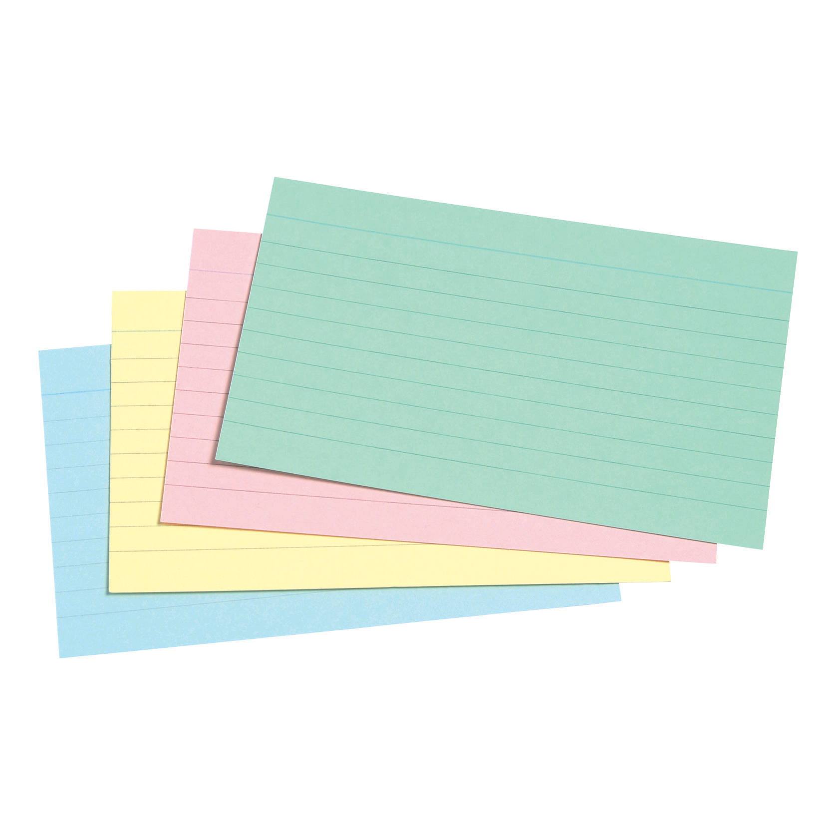 5+Star+Office+Record+Cards+Ruled+Both+Sides+127x76mm+Assorted+%28Pack+of+100%29