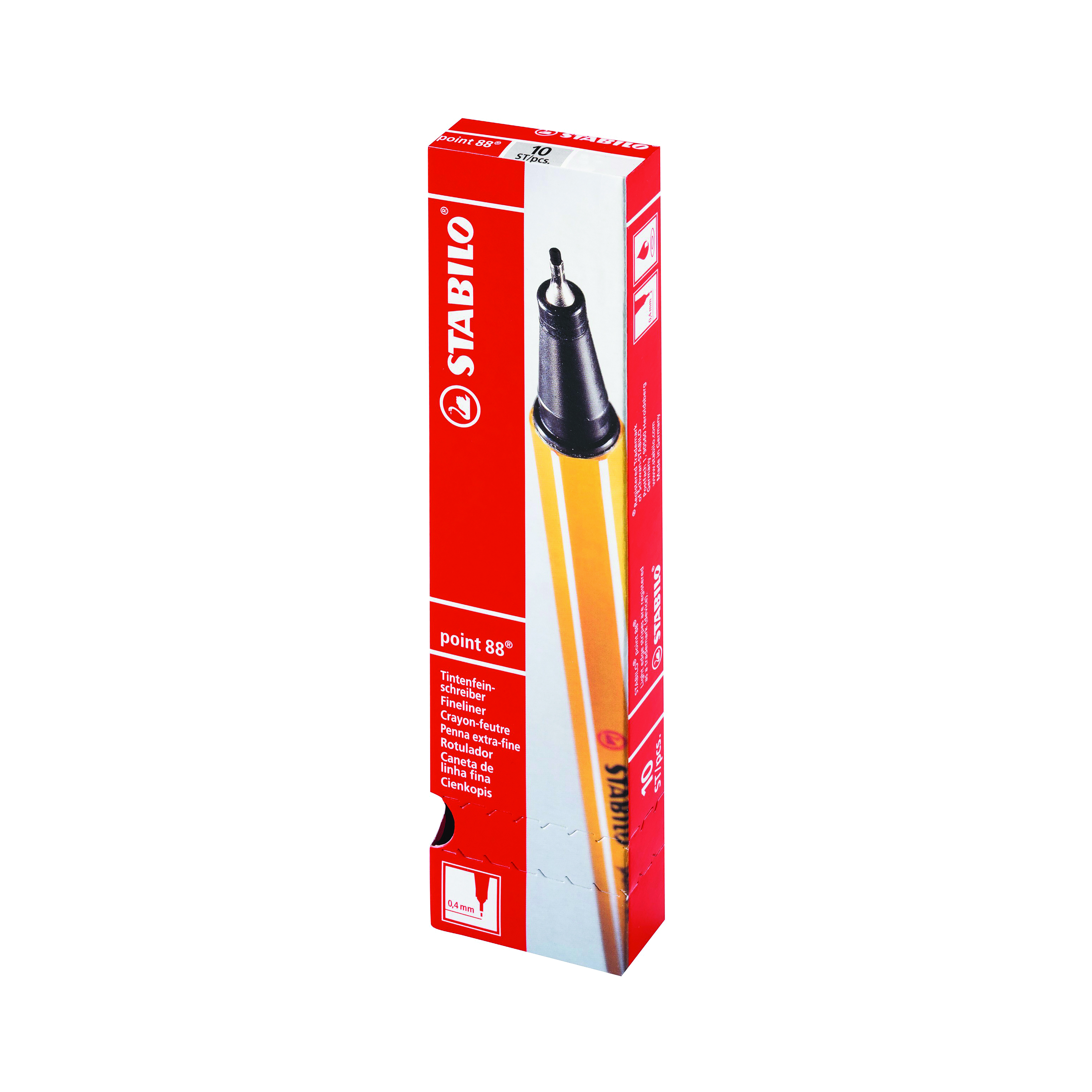 Stabilo+Point+88+Fineliner+Pen+Black+%28Pack+of+10%29+88%2F46