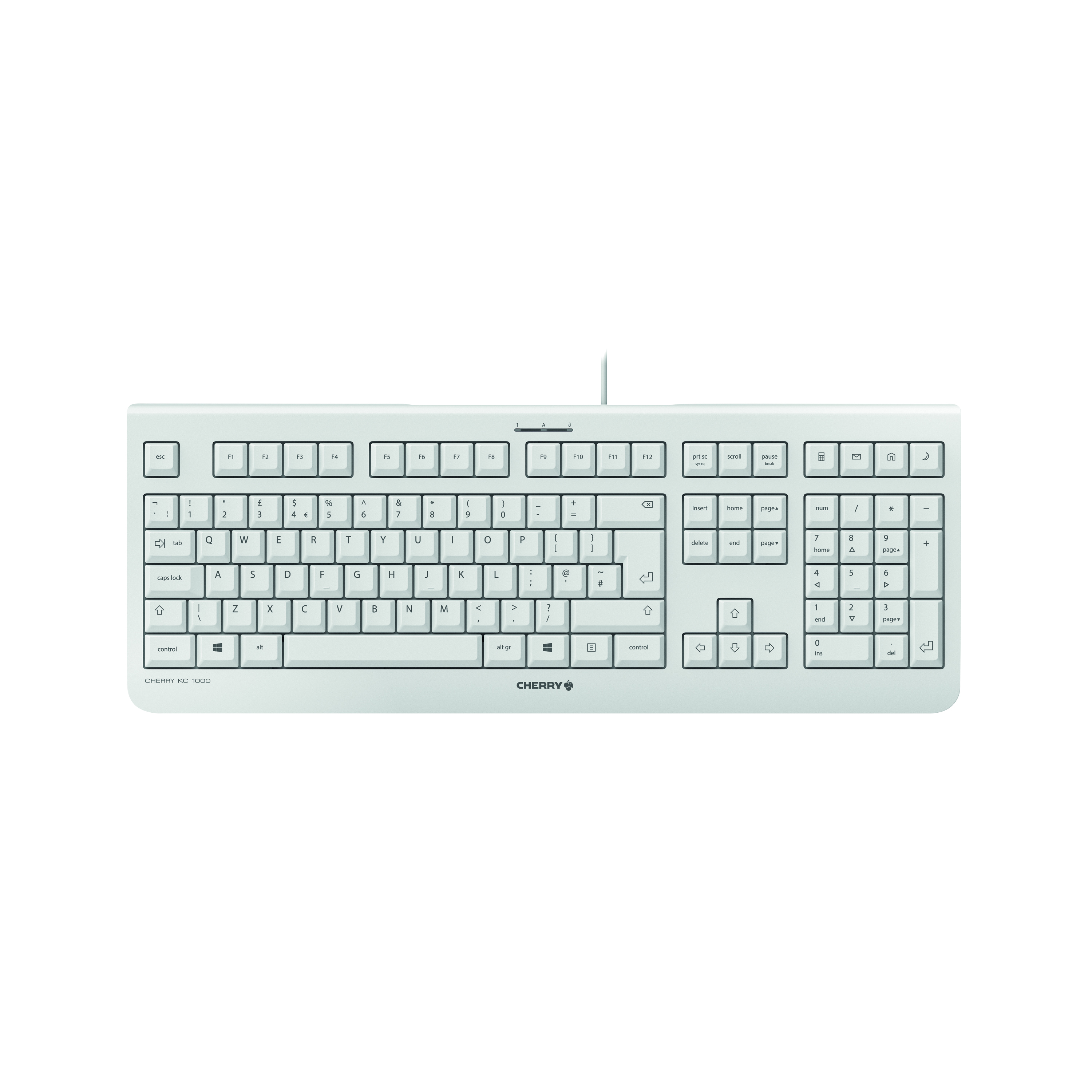 Cherry+KC+1000+Corded+Keyboard+Pale+Grey+JK-0800GB-0