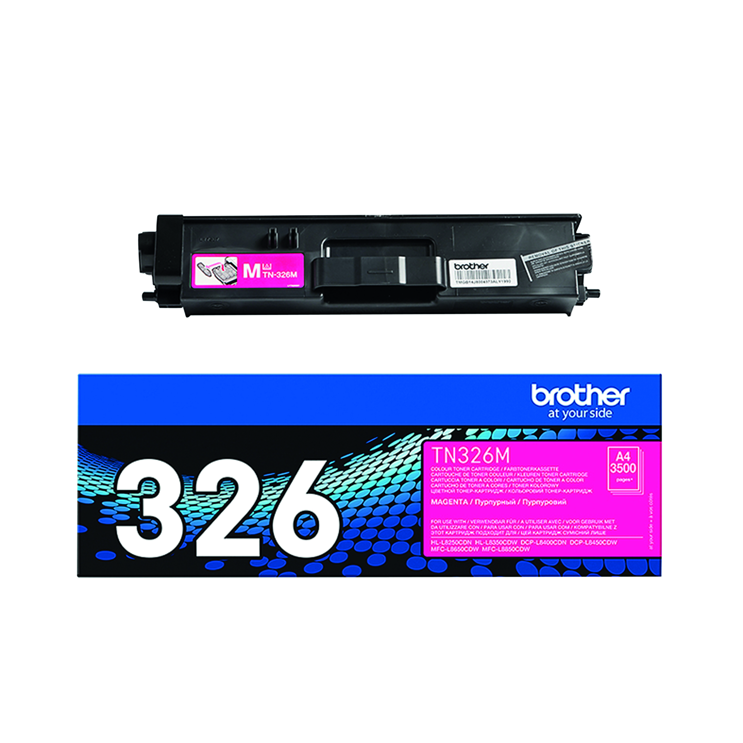 Brother+TN-326M+Toner+Cartridge+High+Yield+Magenta+TN326M