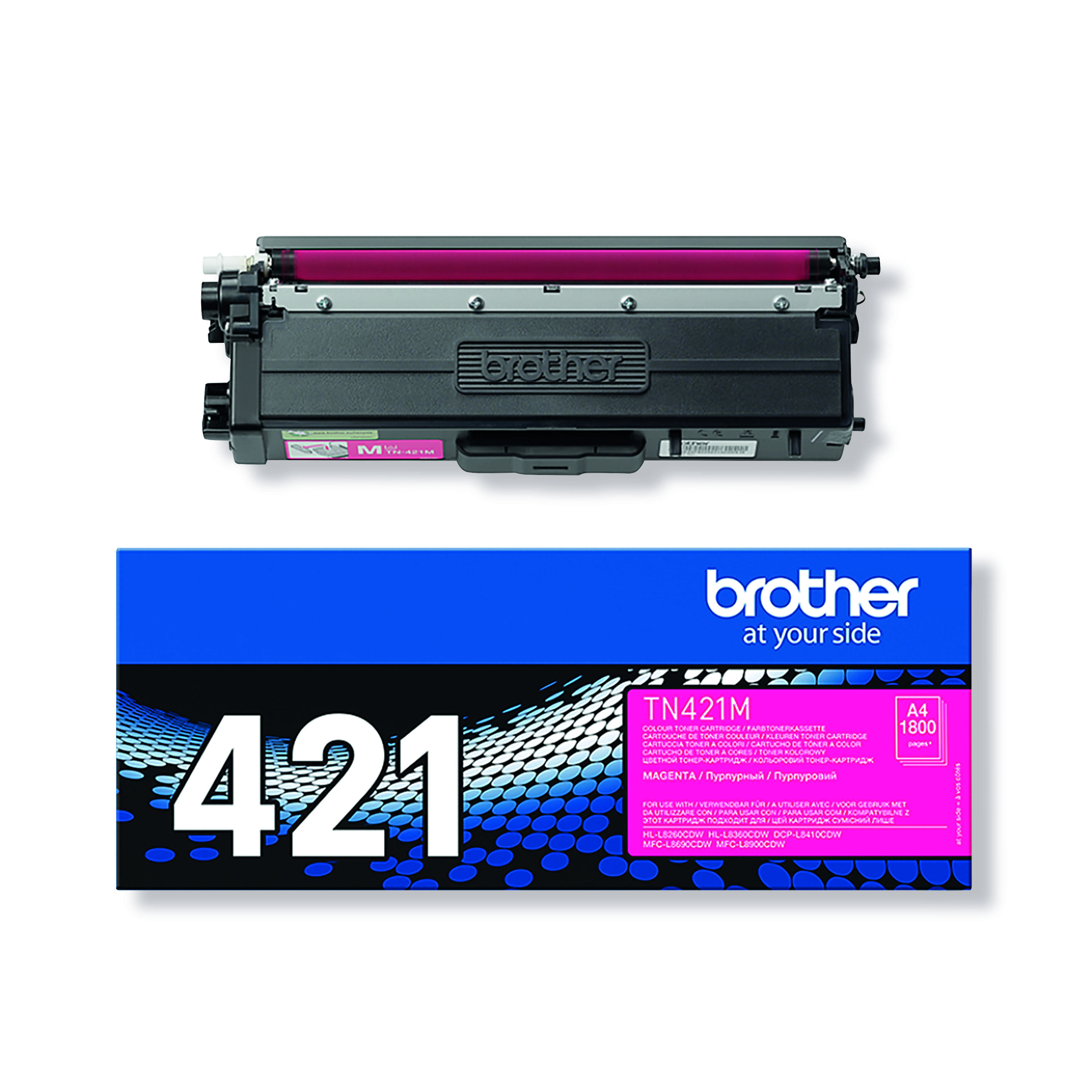 Brother+TN-421M+Toner+Cartridge+Magenta+TN421M