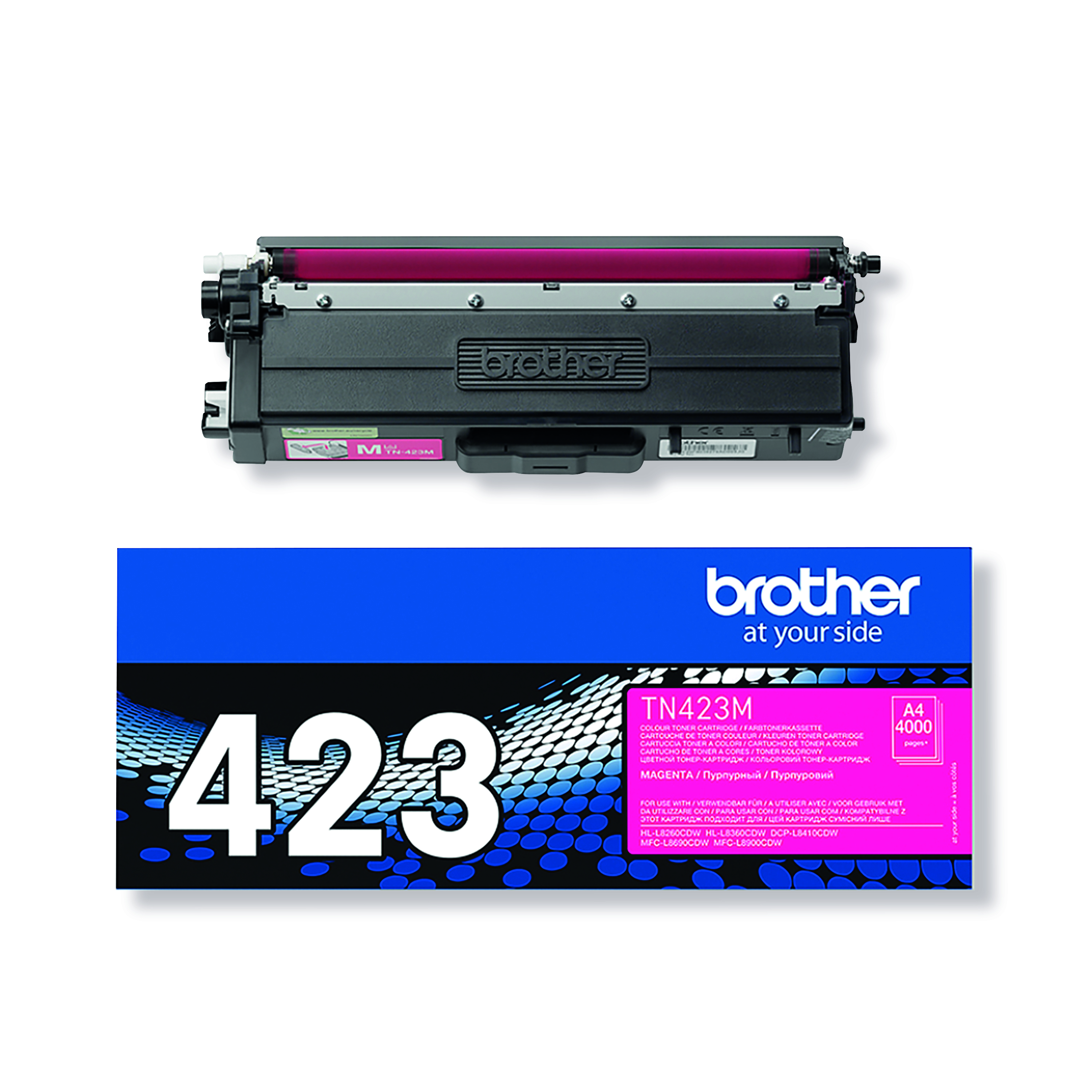 Brother+TN-423M+Toner+Cartridge+High+Yield+Magenta+TN423M