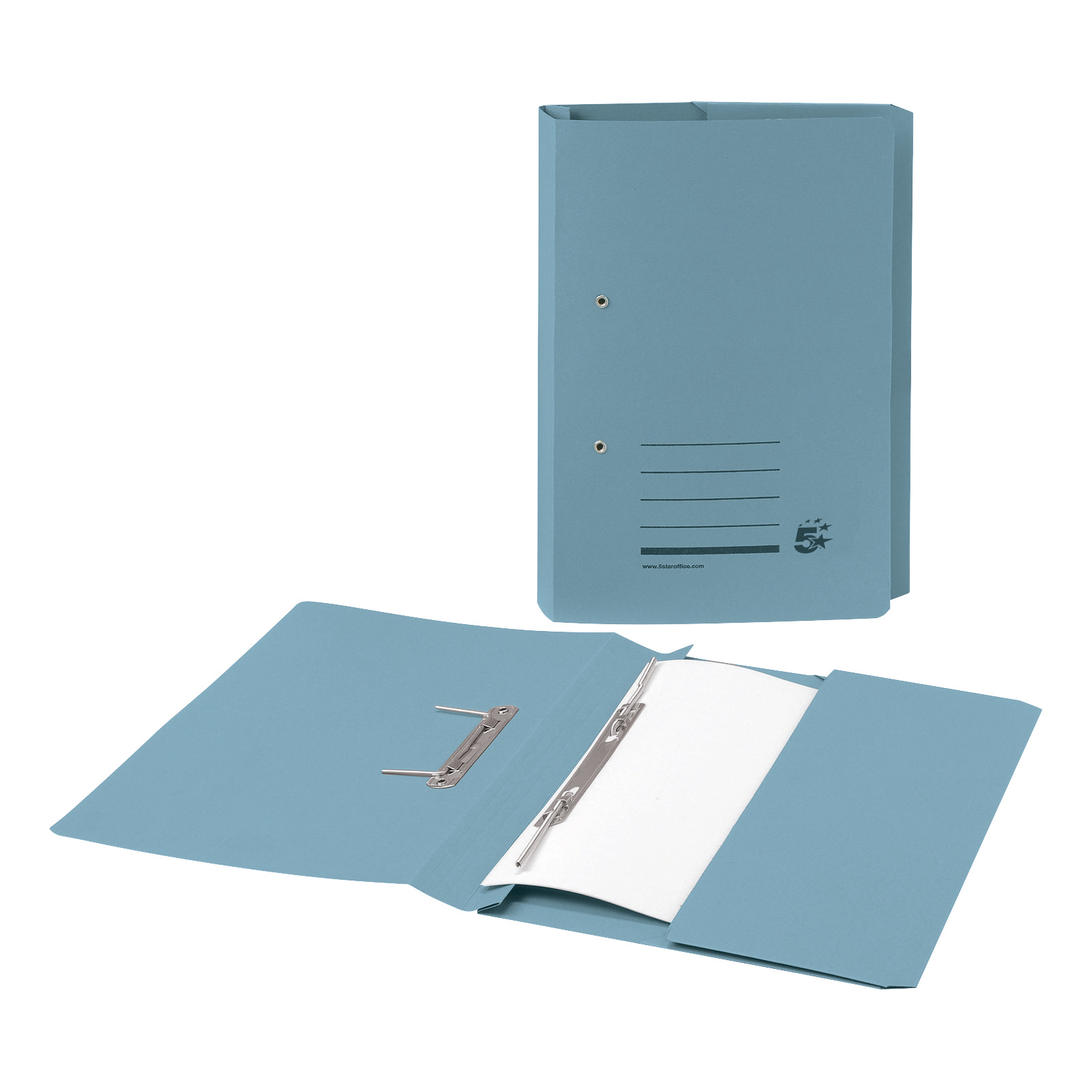 5+Star+Office+Transfer+Spring+Pocket+File+Recycled+Mediumweight+285gsm+Foolscap+Blue+%28Pack+of+25%29