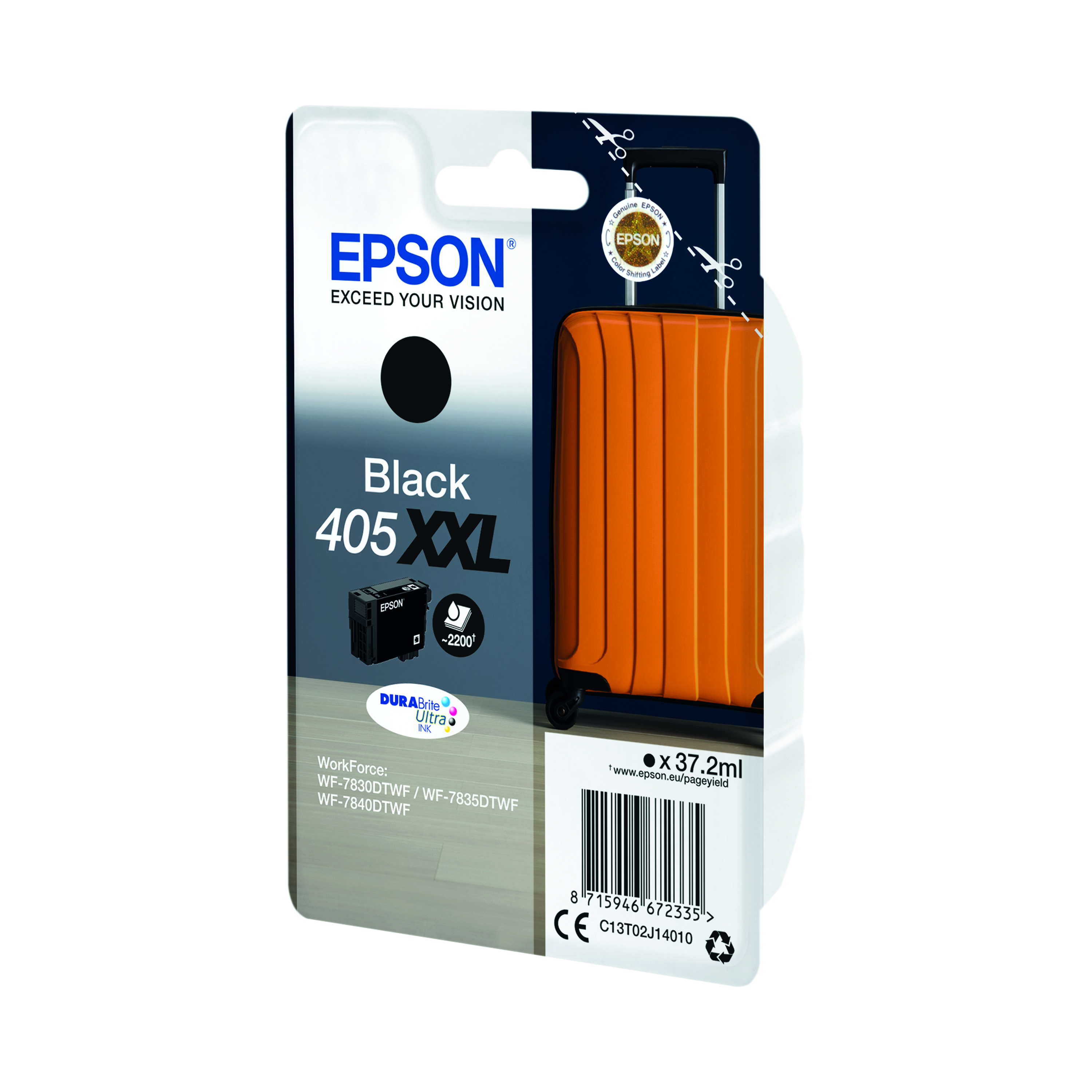 Epson+405XXL+Suitcase+DURABrite+Ultra+Ink+Cartridge+Extra+High+Yield+Black+C13T02J14010