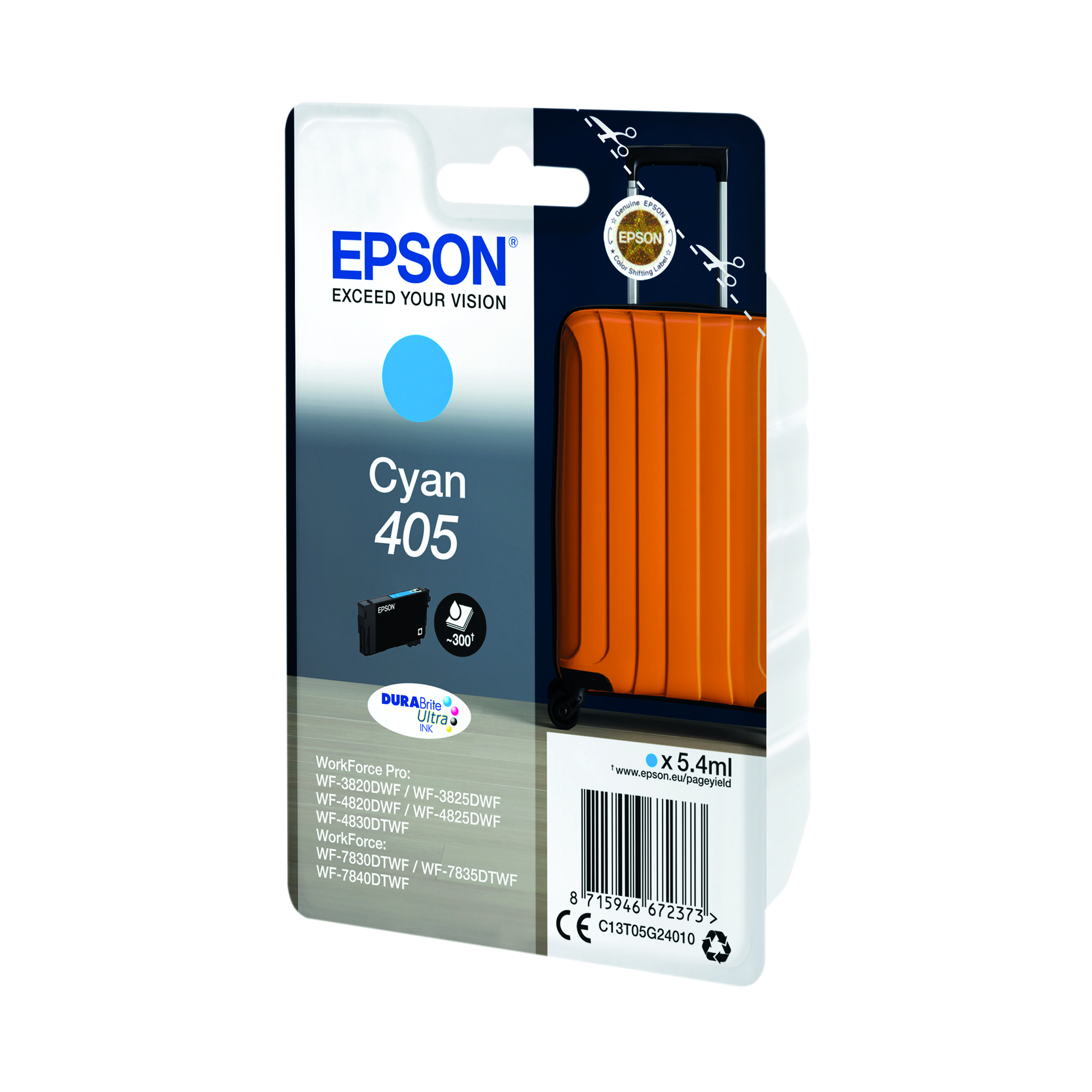 Epson+405+Suitcase+DURABrite+Ultra+Ink+Cartridge+Cyan+C13T05G24010