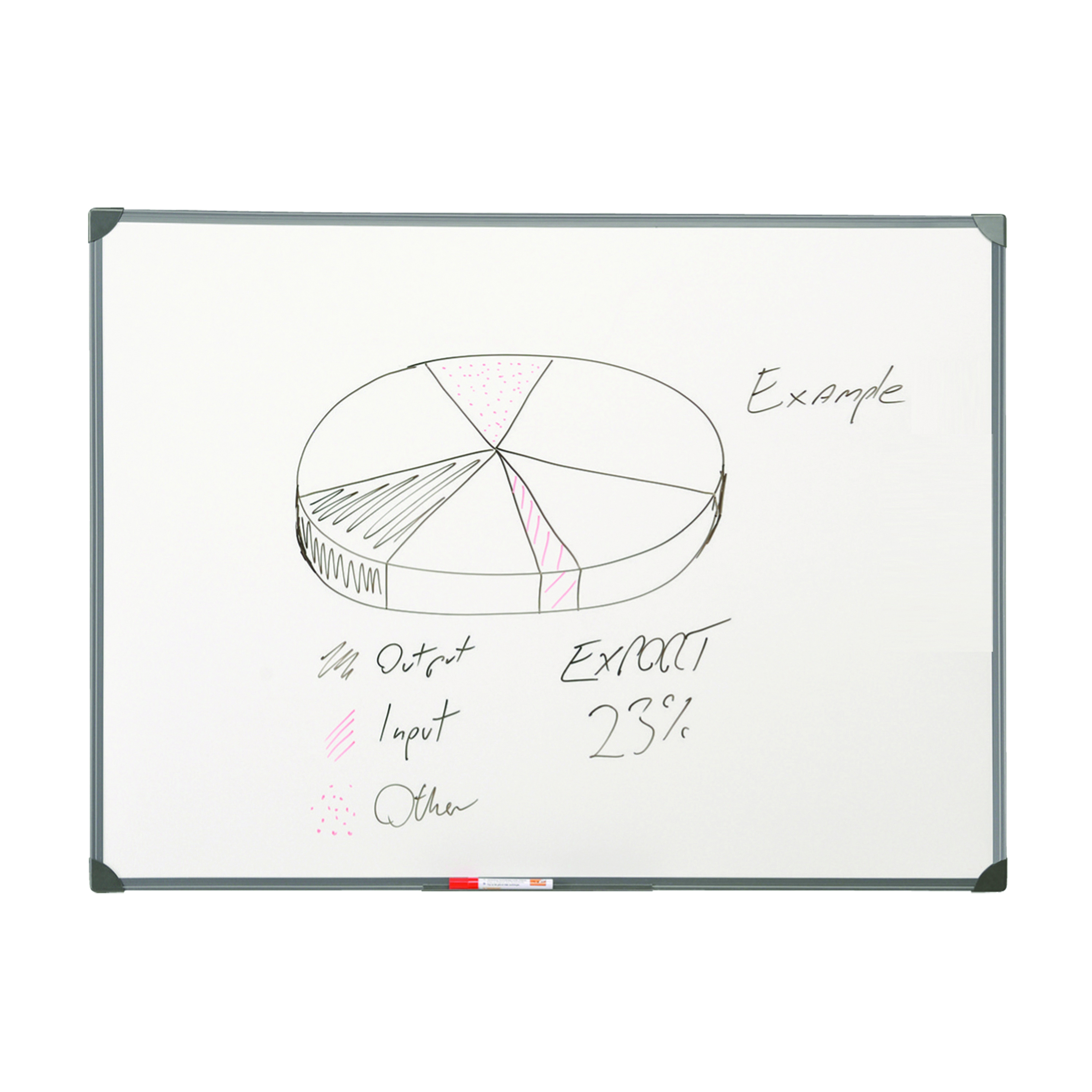 5+Star+Drywipe+Non-Magnetic+Board+with+Fixing+Kit+and+Detachable+Pen+Tray+900x600mm+296972