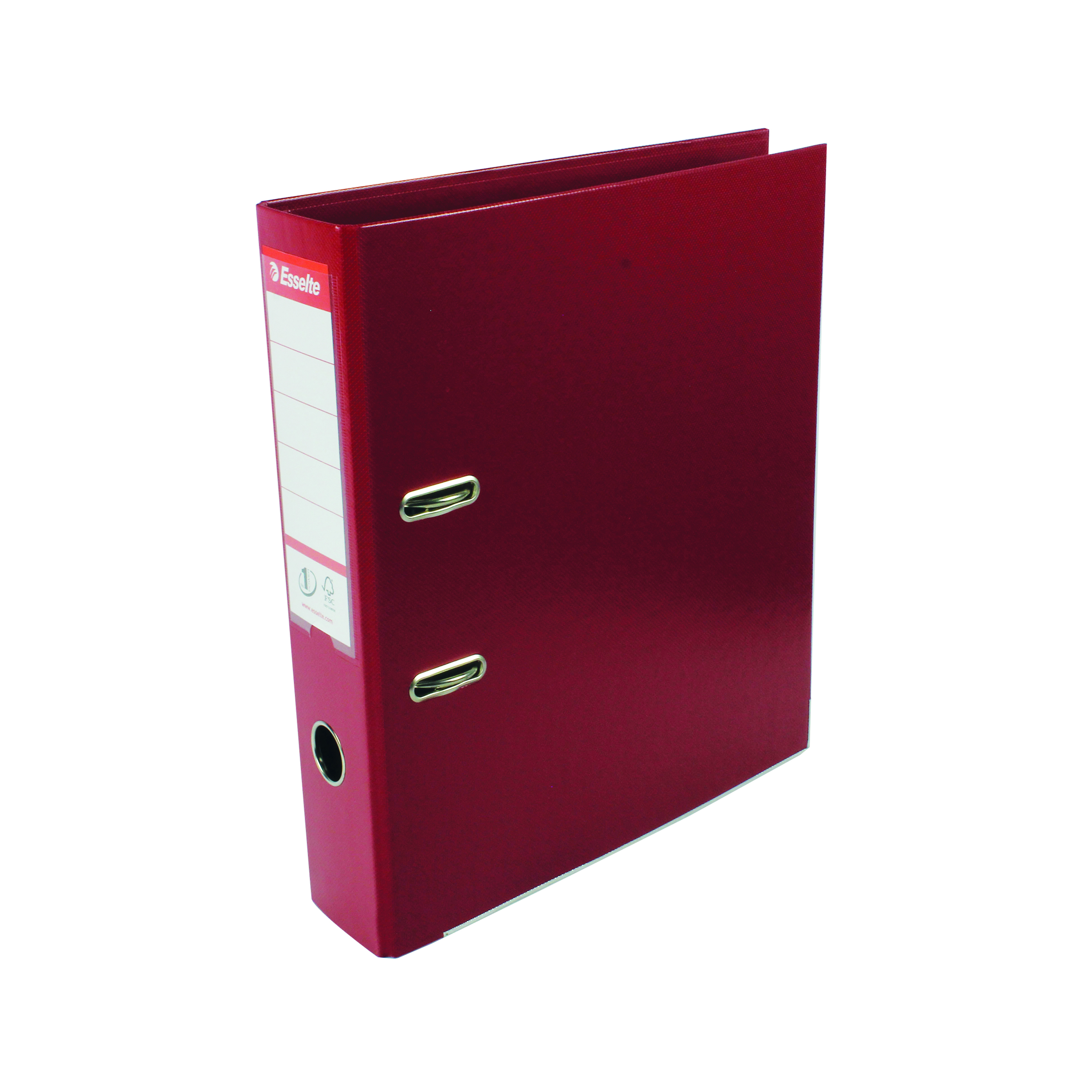 Esselte+75mm+Lever+Arch+File+Polypropylene+A4+Burgundy+%28Pack+of+10%29+811510