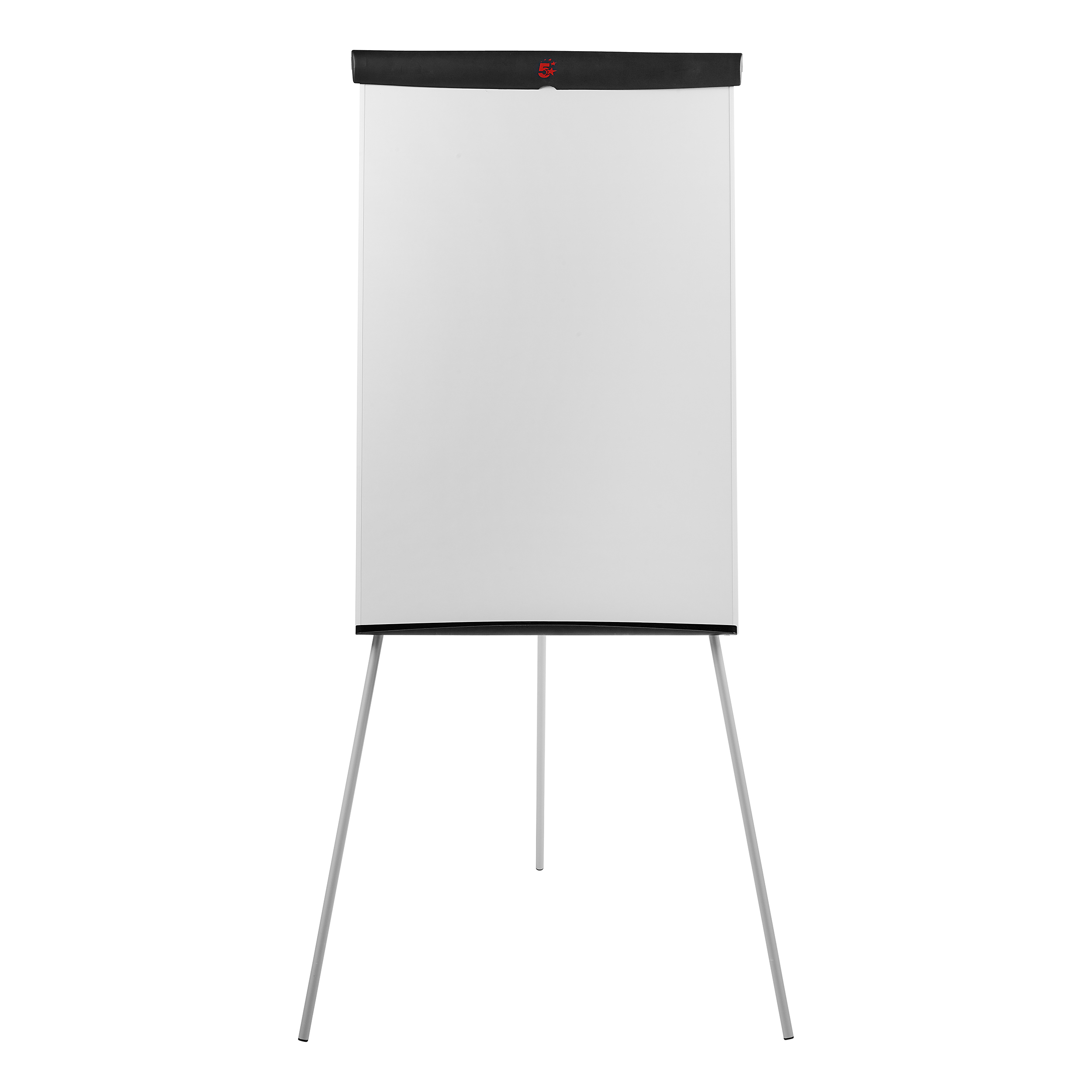 5+Star+Office+Flipchart+Easel+with+Telescopic+Legs+700x82x1900mm+Black+Trim