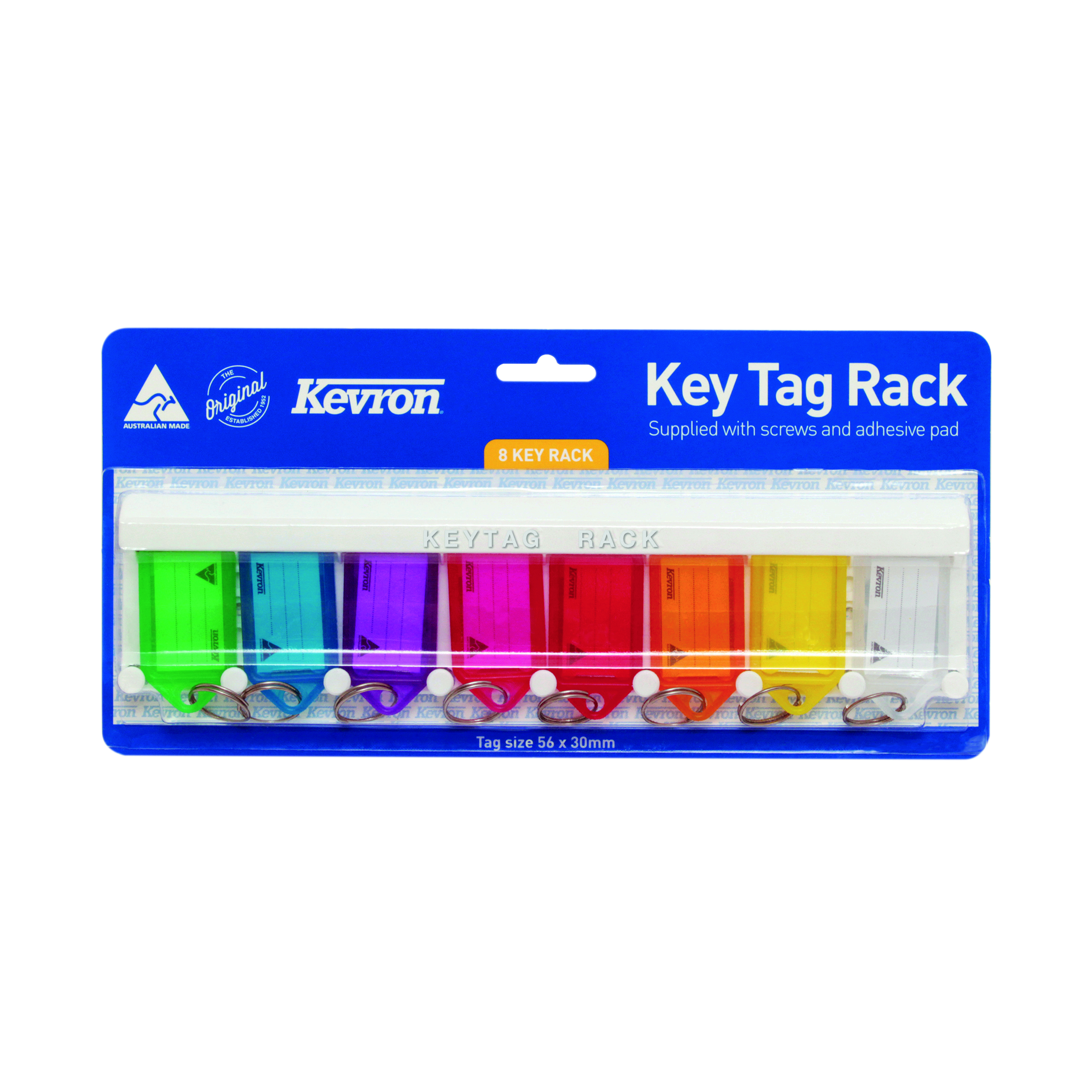 Kevron+Standard+Key+Tags+Assorted+%28Pack+of+8%29+ID6TRL