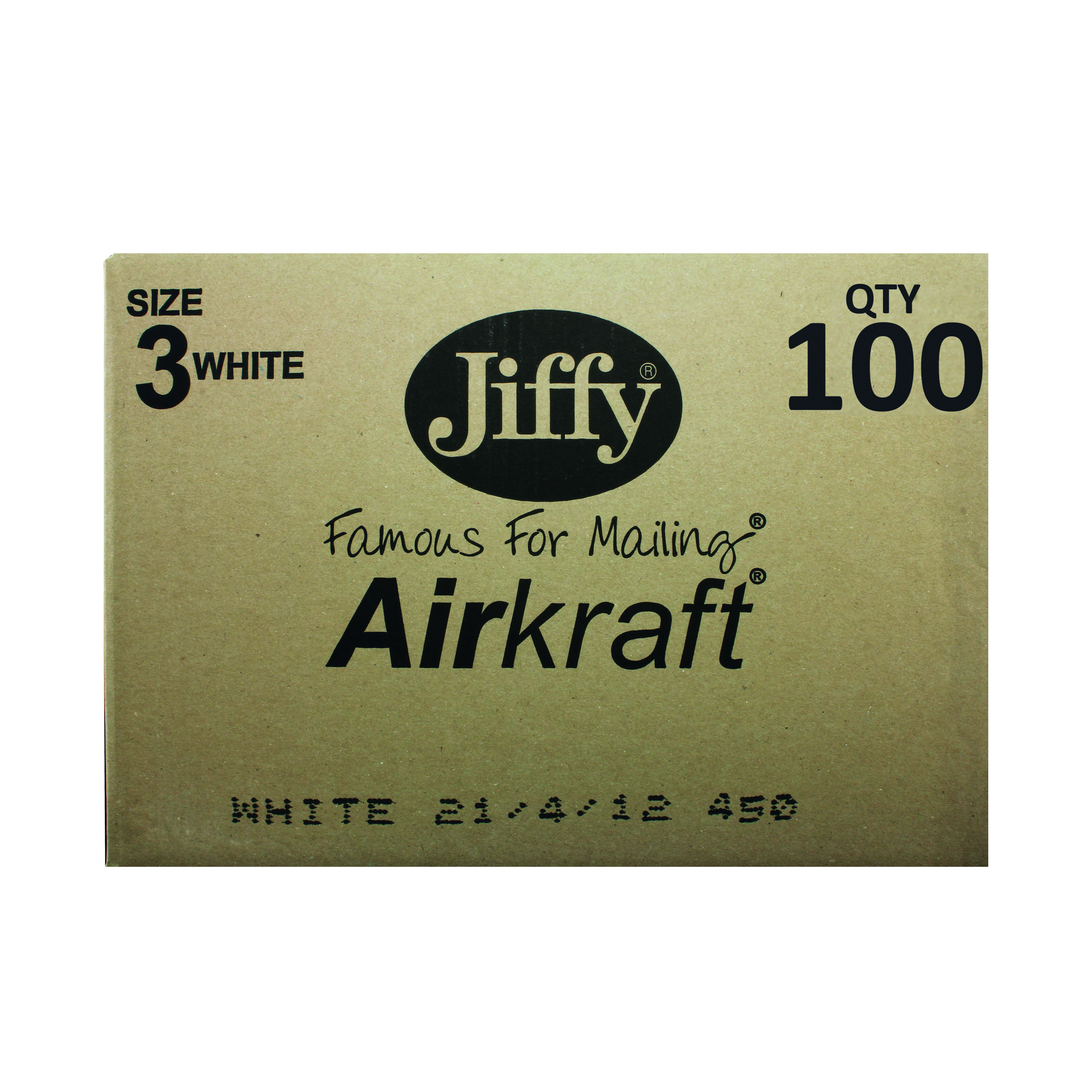AirKraft+Size+3+Bubble+Lined+Mailer+White+%28Pack+of+100%29+MAKC88006