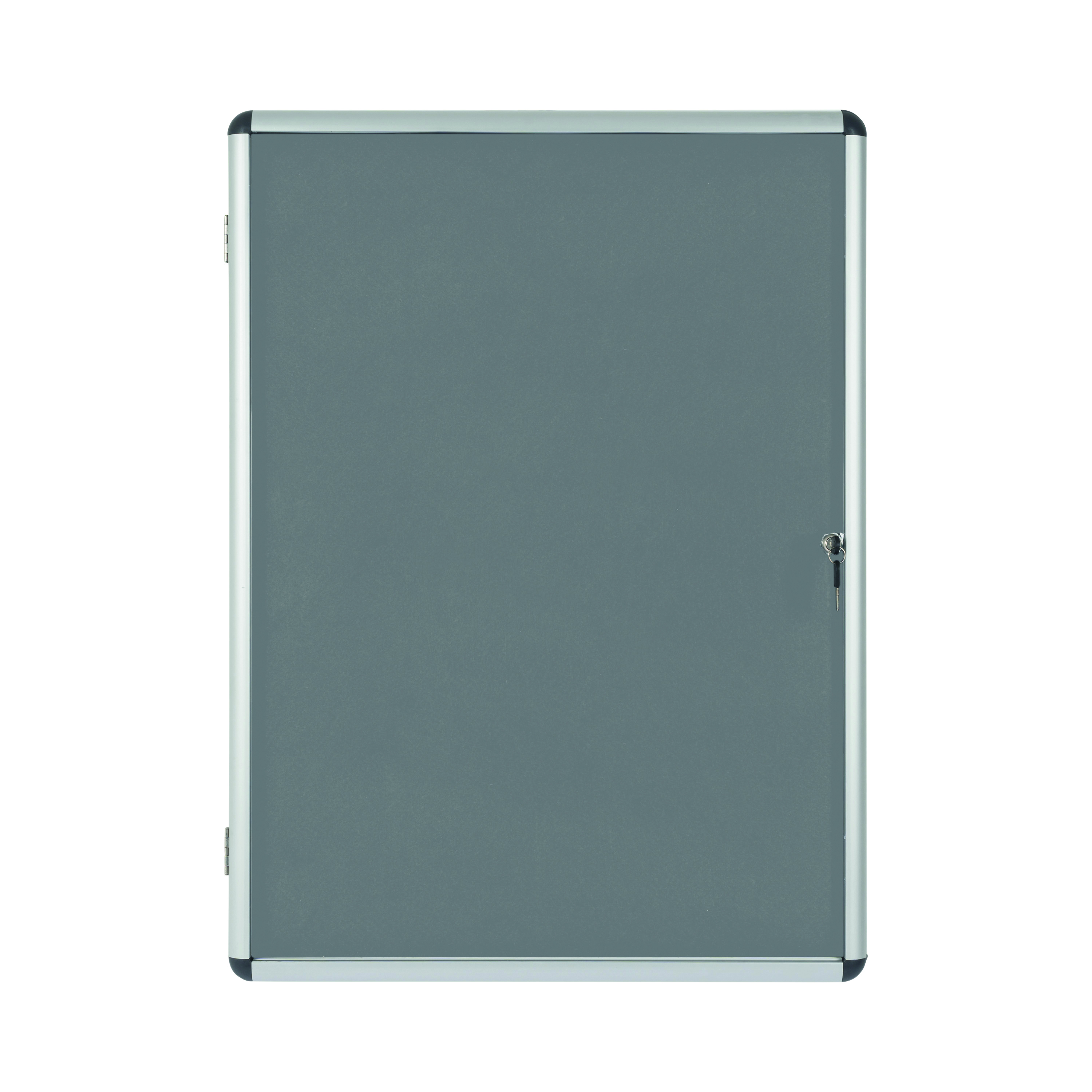 Bi-Office+Enclore+Felt+Indoor+Lockable+Glazed+Case+720x981x35mm+Grey+VT630103150